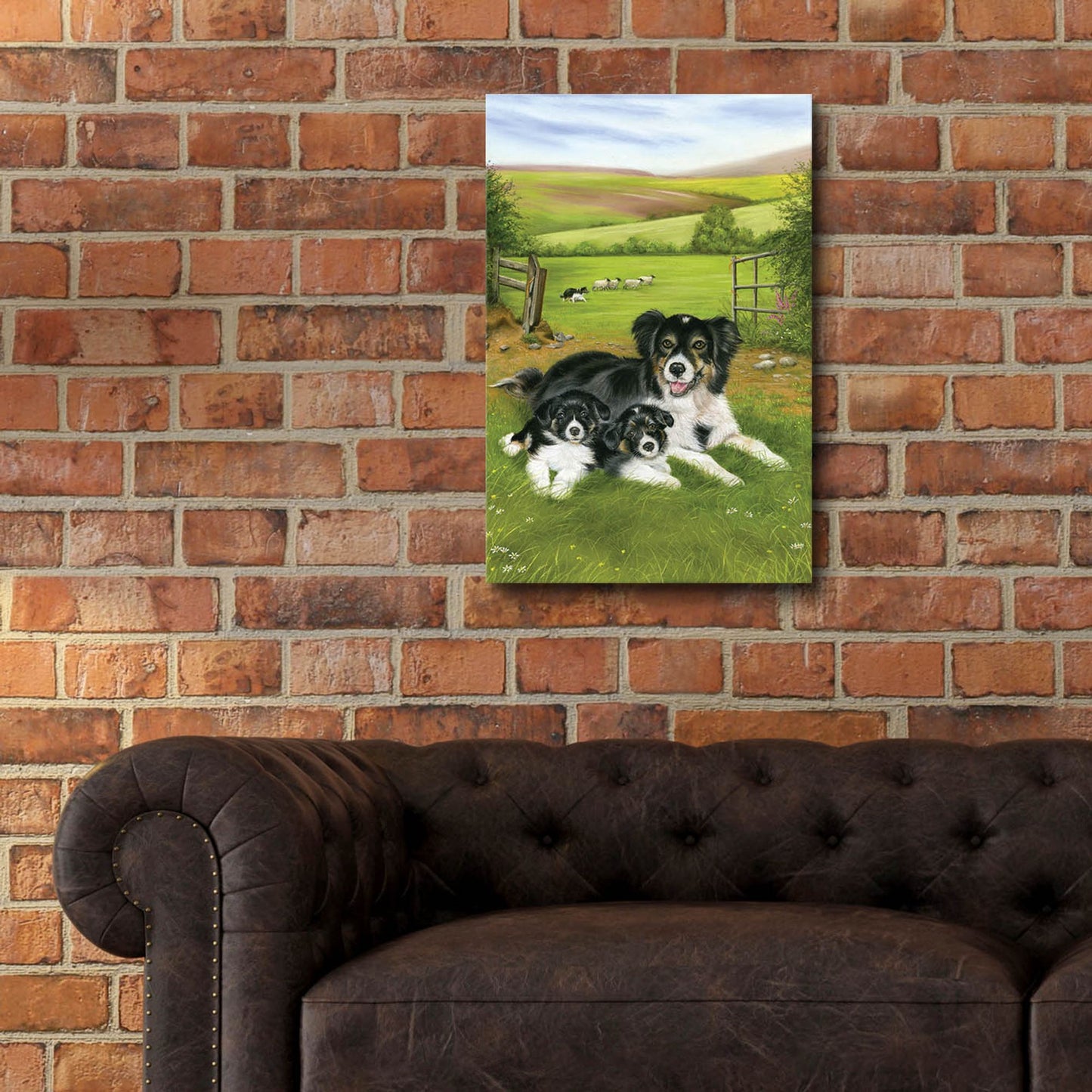 Epic Art 'Happy Family' by Janet Pidoux, Acrylic Glass Wall Art,16x24