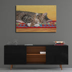 Epic Art 'Sleepy Sam' by Janet Pidoux, Acrylic Glass Wall Art,36x24