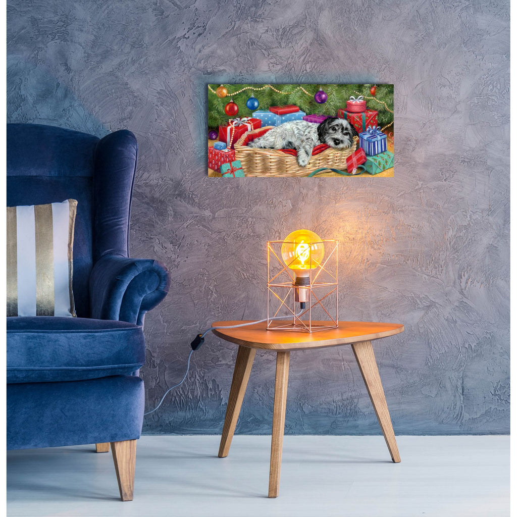 Epic Art 'The Night Before Christmas' by Janet Pidoux, Acrylic Glass Wall Art,24x12