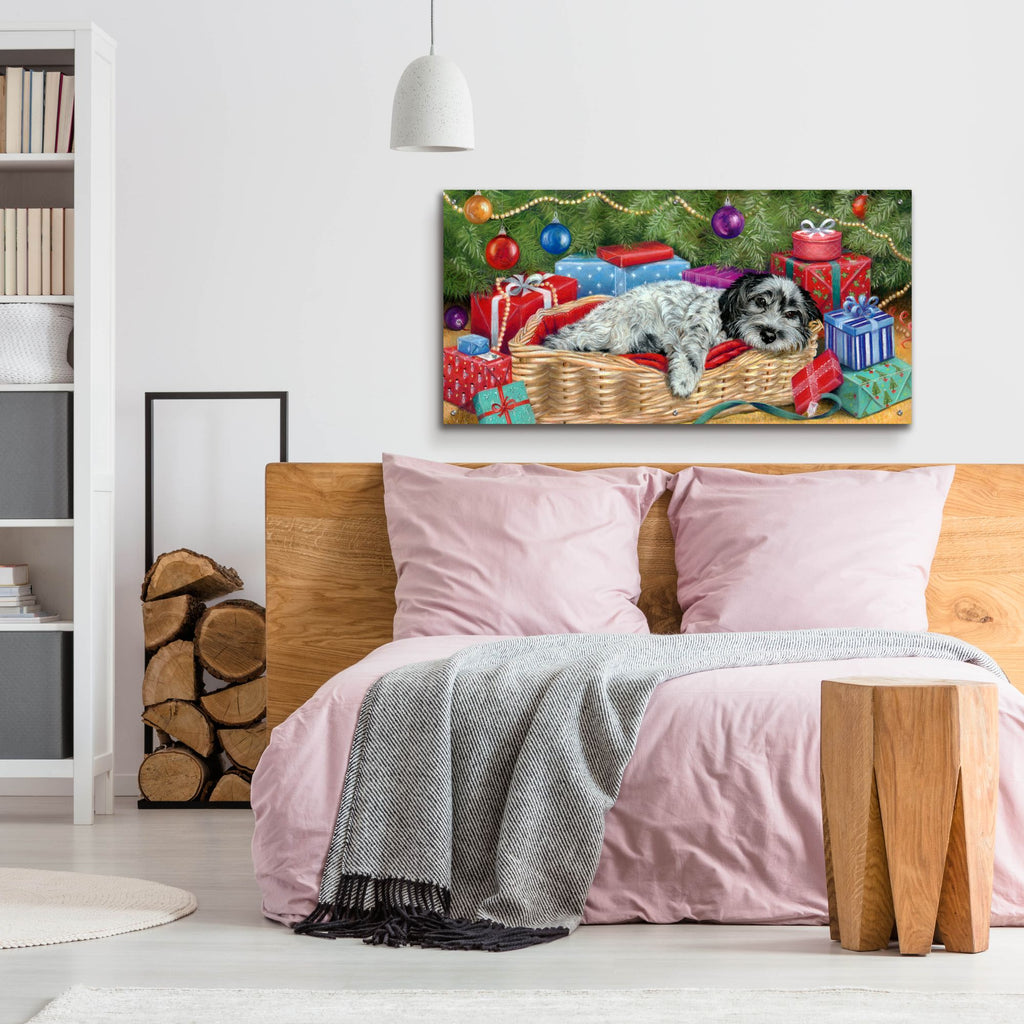 Epic Art 'The Night Before Christmas' by Janet Pidoux, Acrylic Glass Wall Art,48x24