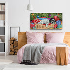 Epic Art 'The Night Before Christmas' by Janet Pidoux, Acrylic Glass Wall Art,48x24