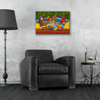 Epic Art 'Under The Christmas Tree' by Janet Pidoux, Acrylic Glass Wall Art,24x16