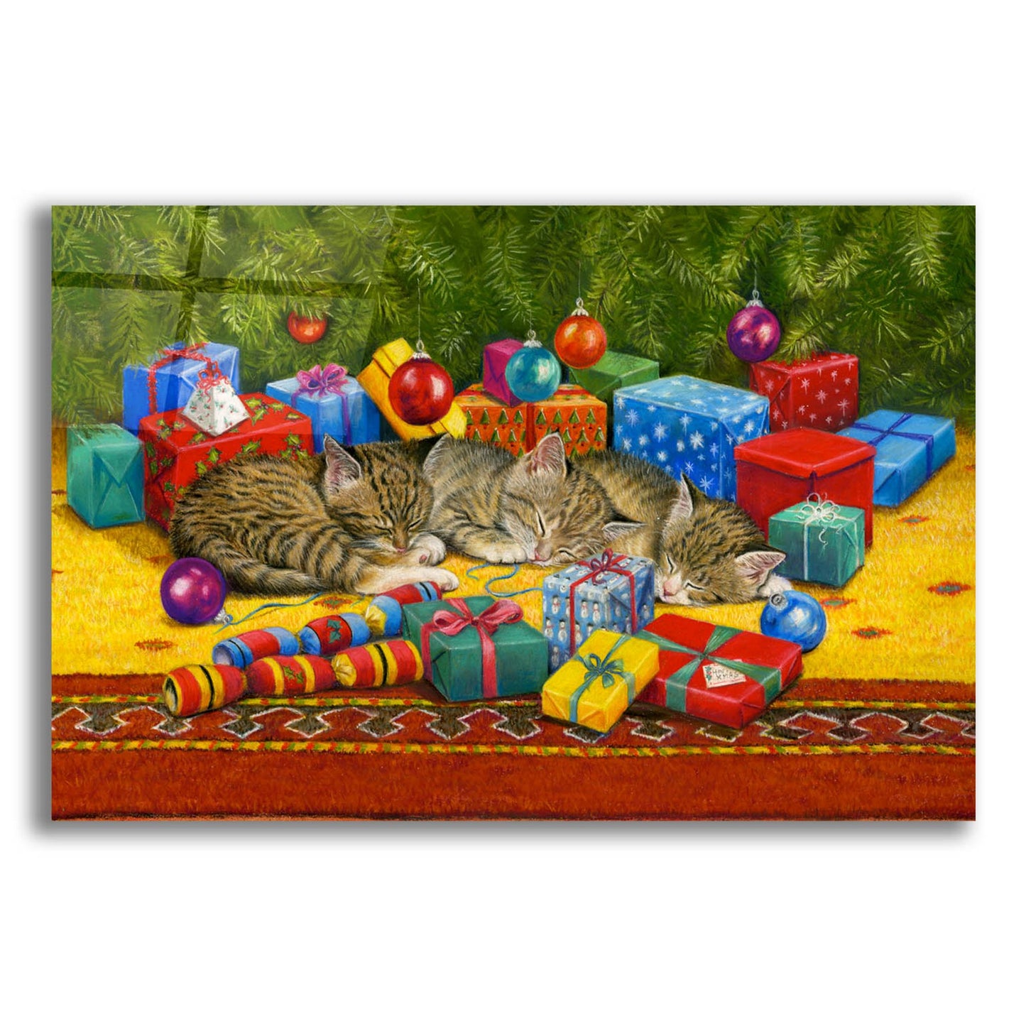 Epic Art 'Under The Christmas Tree' by Janet Pidoux, Acrylic Glass Wall Art