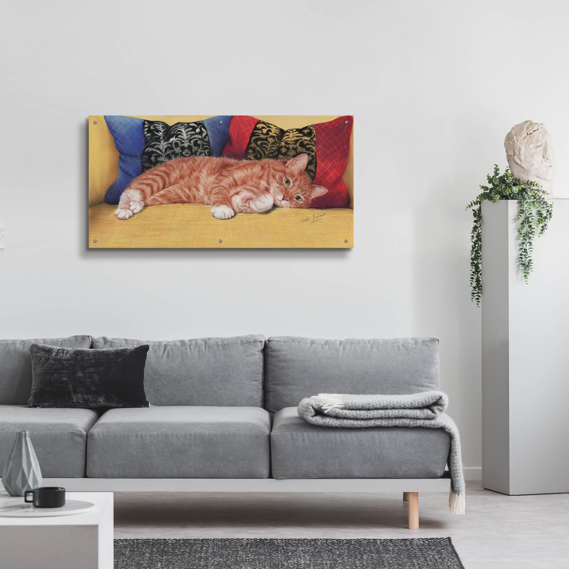 Epic Art 'Ziggy' by Janet Pidoux, Acrylic Glass Wall Art,48x24