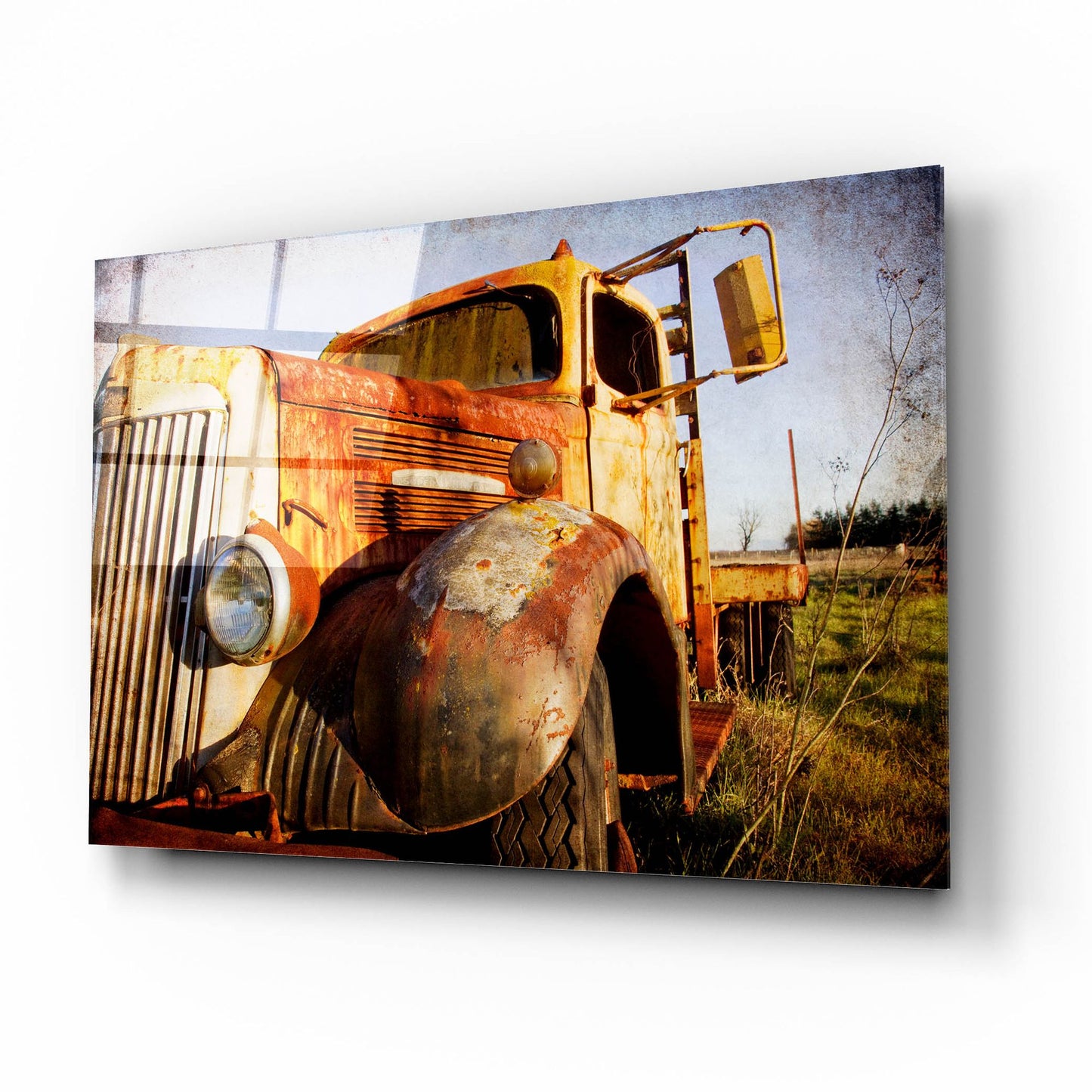 Epic Art 'White Truck, Driver'S Side' by Jessica Rogers, Acrylic Glass Wall Art,16x12