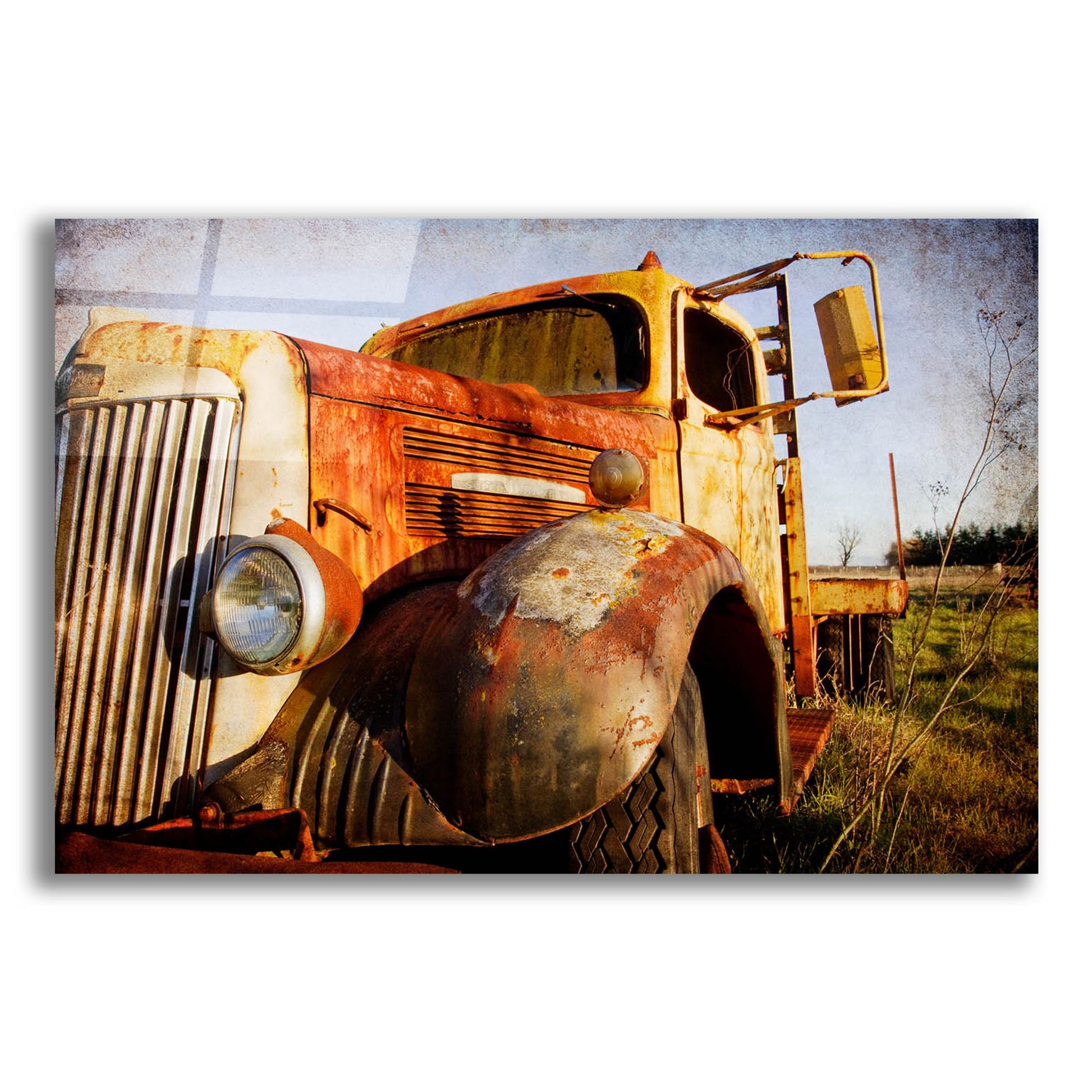 Epic Art 'White Truck, Driver'S Side' by Jessica Rogers, Acrylic Glass Wall Art,16x12