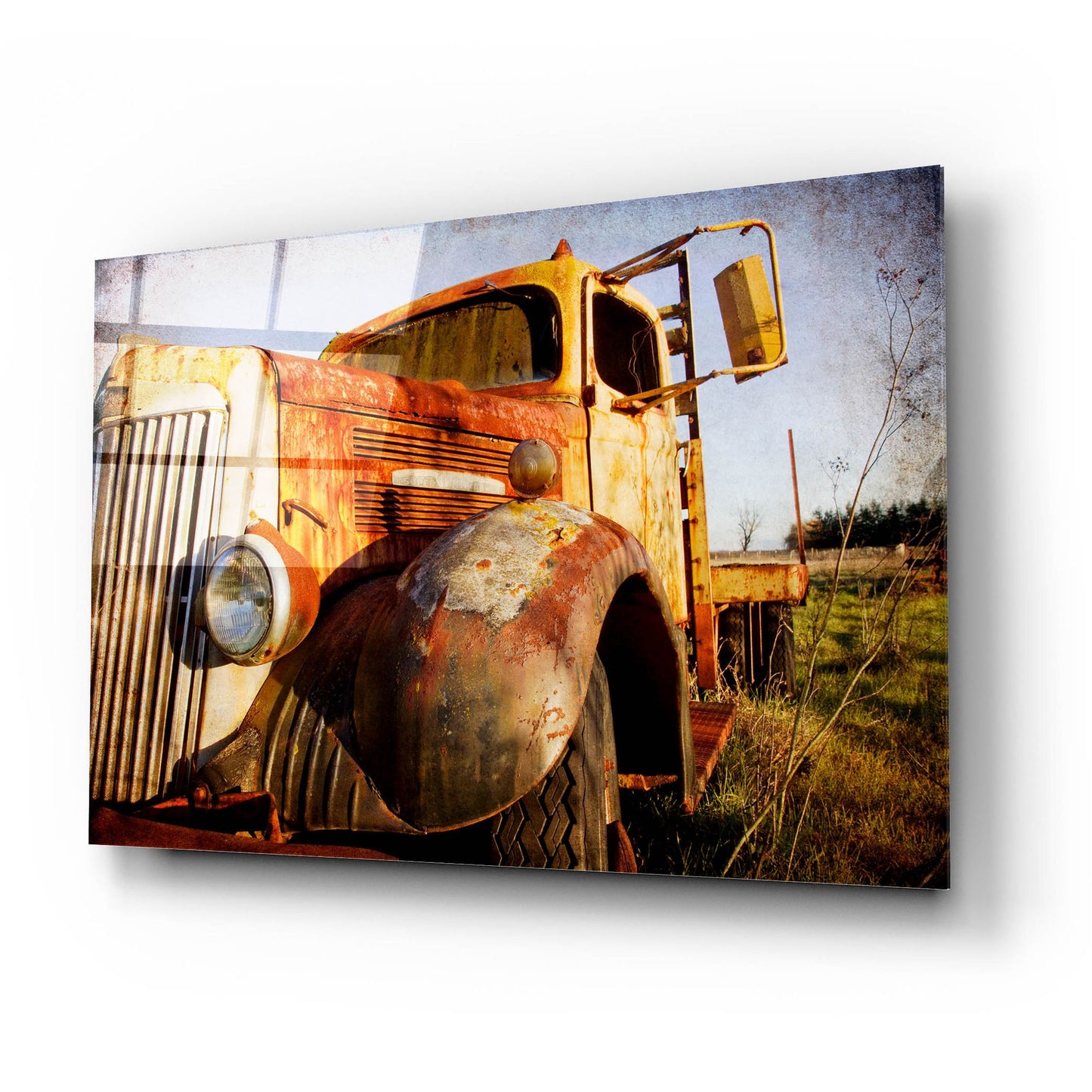 Epic Art 'White Truck, Driver'S Side' by Jessica Rogers, Acrylic Glass Wall Art,24x16