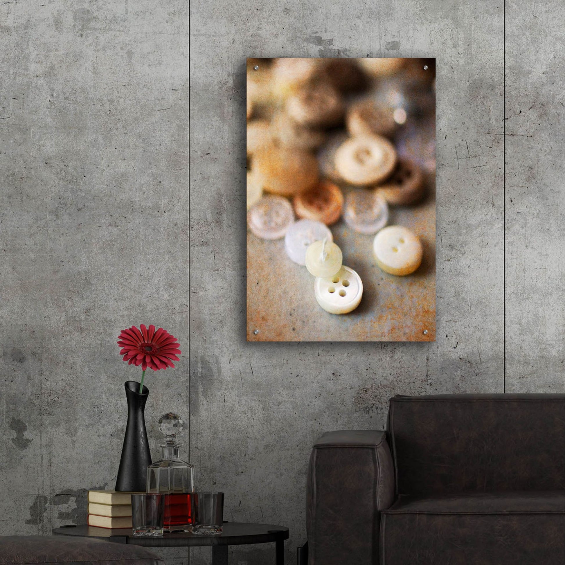 Epic Art 'Button Stash' by Jessica Rogers, Acrylic Glass Wall Art,24x36