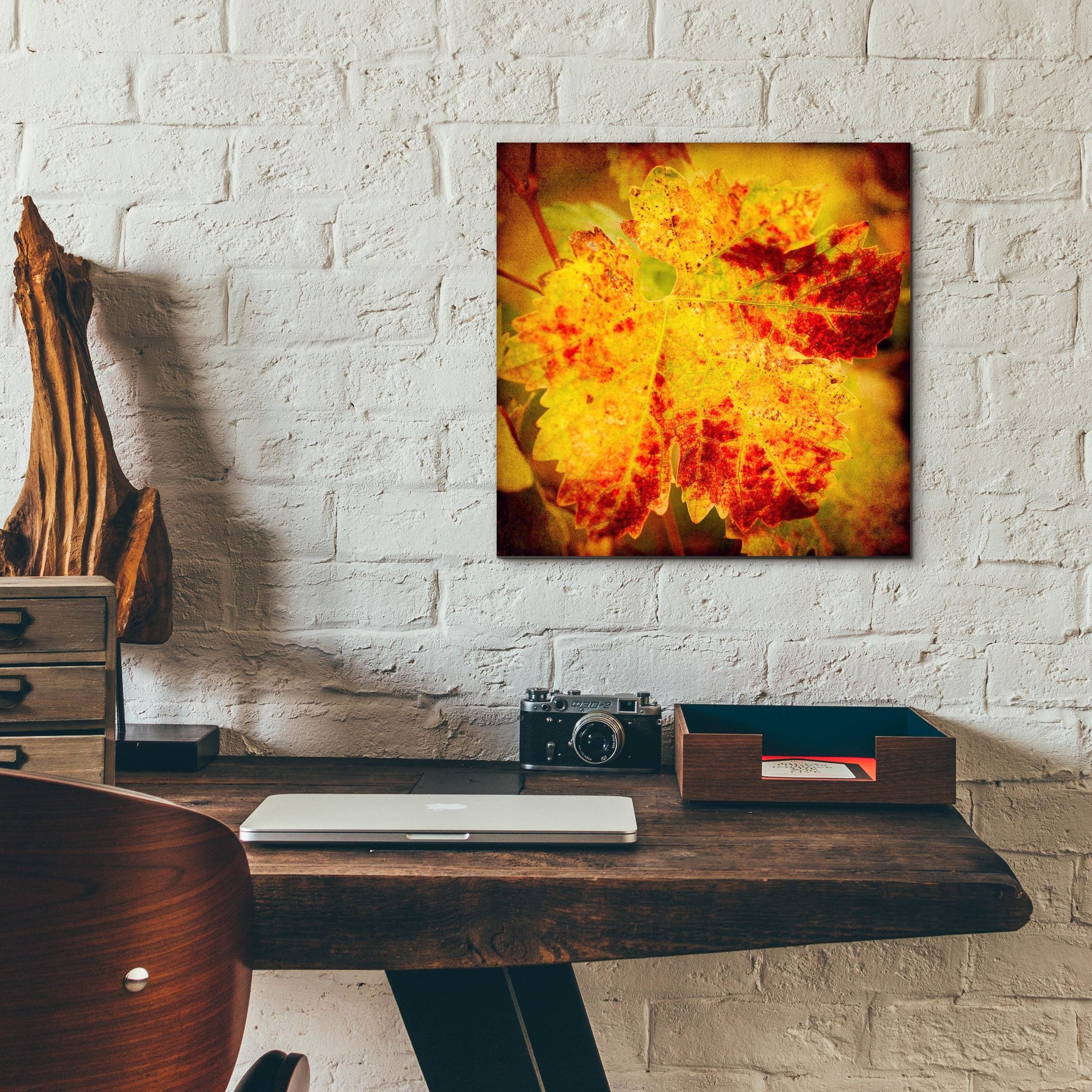 Epic Art 'Golden Foliage' by Jessica Rogers, Acrylic Glass Wall Art,12x12