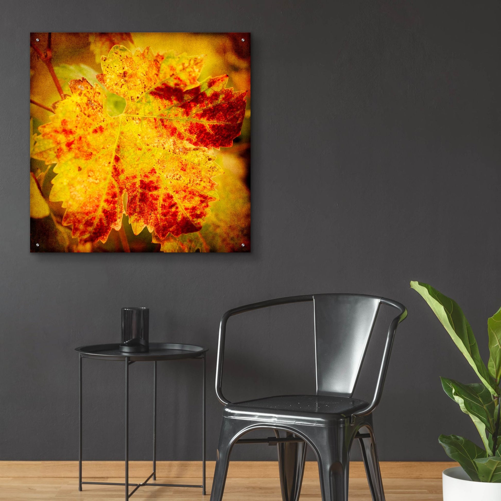 Epic Art 'Golden Foliage' by Jessica Rogers, Acrylic Glass Wall Art,36x36