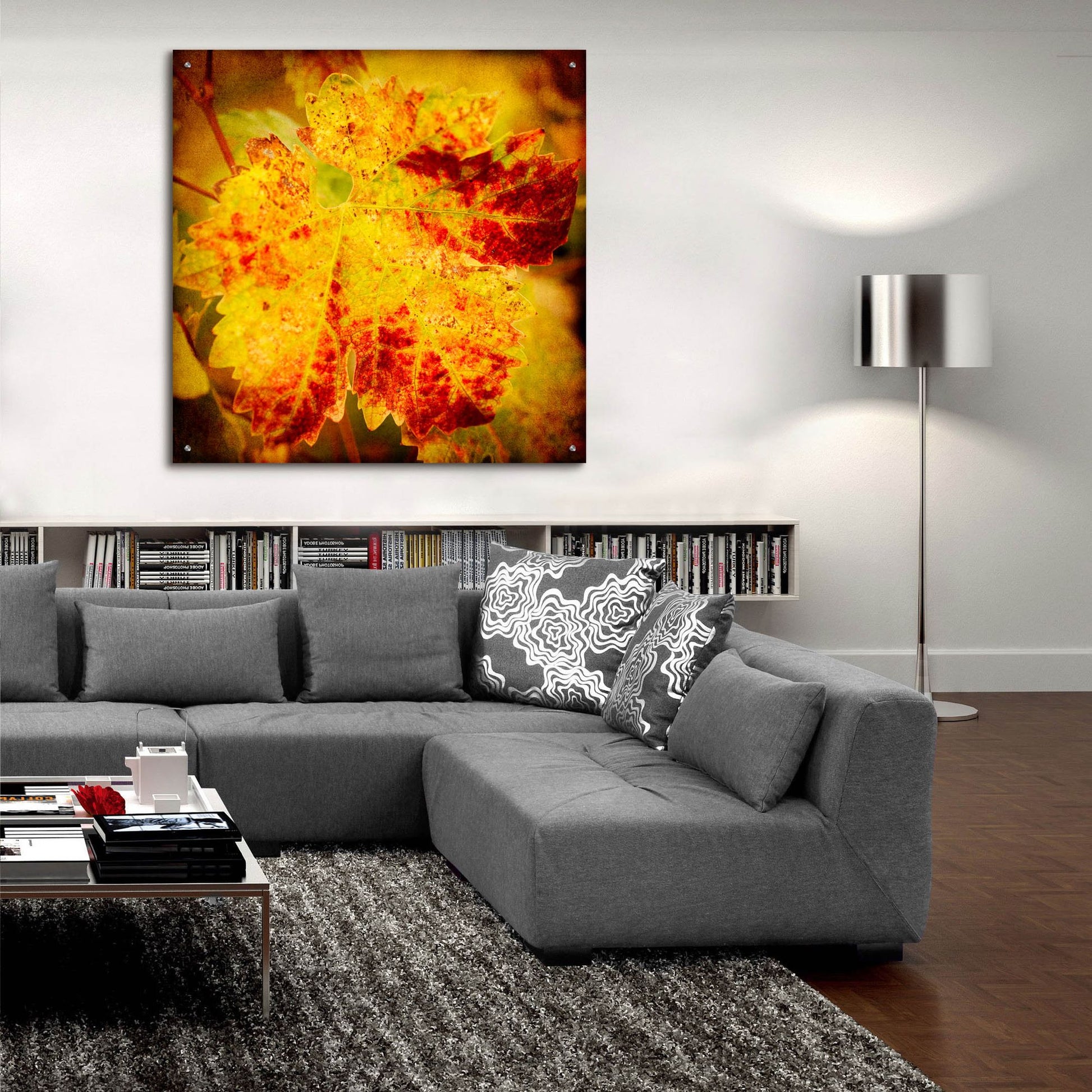 Epic Art 'Golden Foliage' by Jessica Rogers, Acrylic Glass Wall Art,36x36