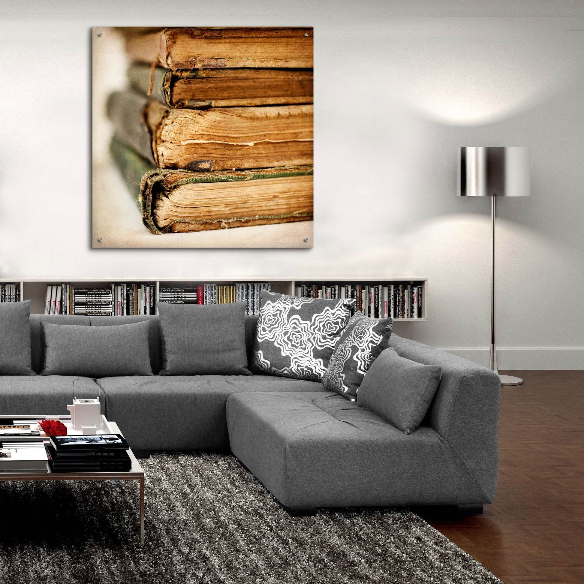 Epic Art 'In The Stacks' by Jessica Rogers, Acrylic Glass Wall Art,36x36