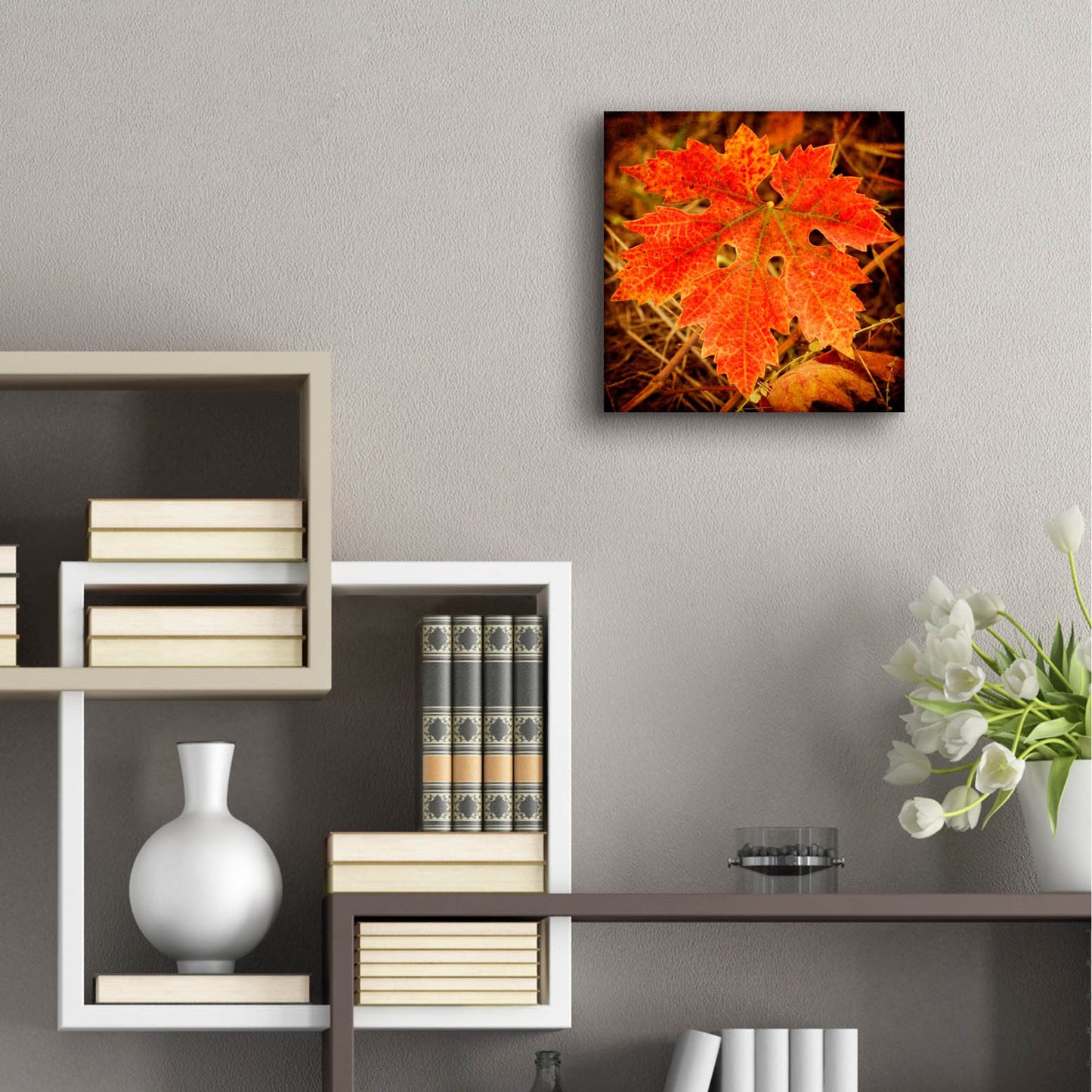 Epic Art 'Ochre Foliage' by Jessica Rogers, Acrylic Glass Wall Art,12x12