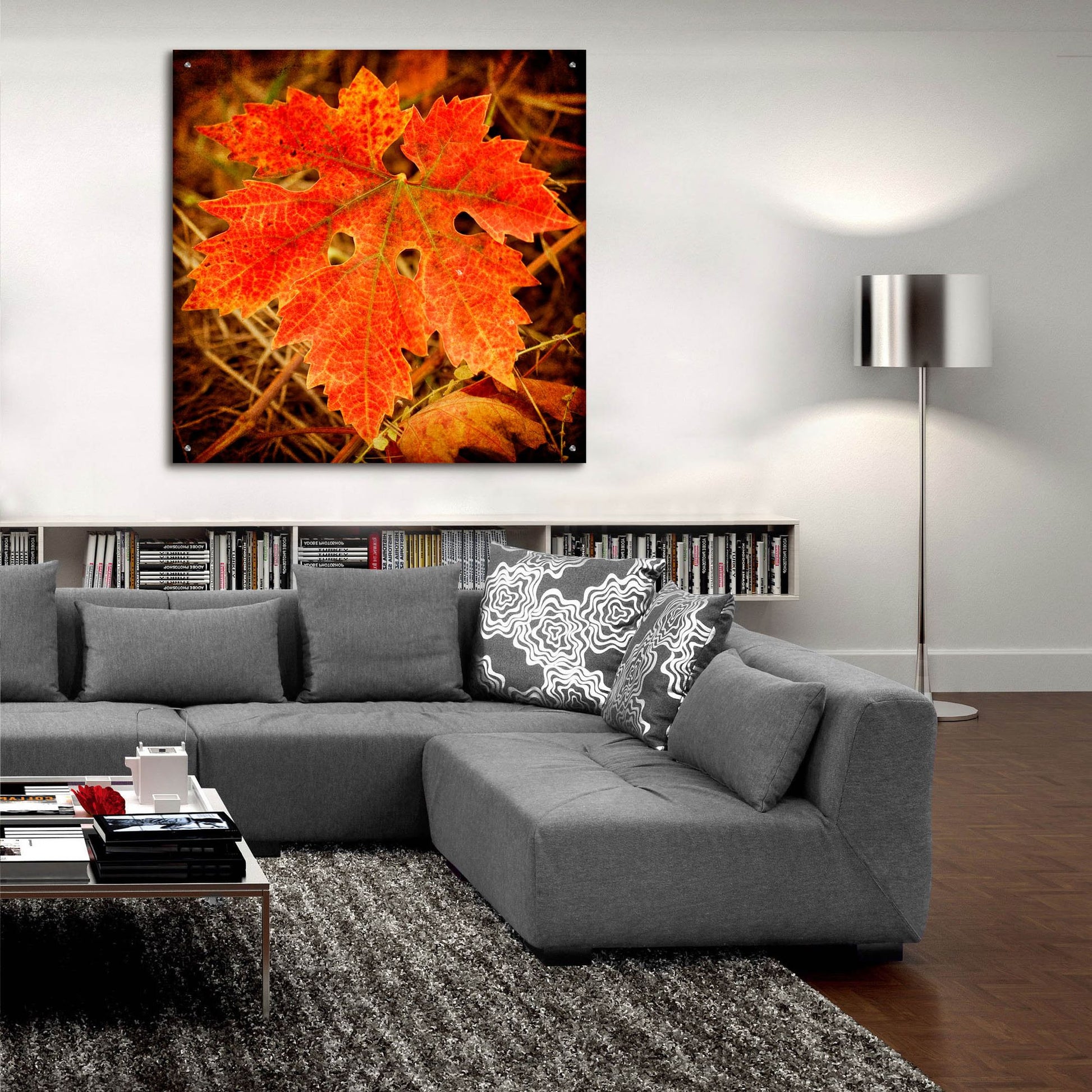 Epic Art 'Ochre Foliage' by Jessica Rogers, Acrylic Glass Wall Art,36x36