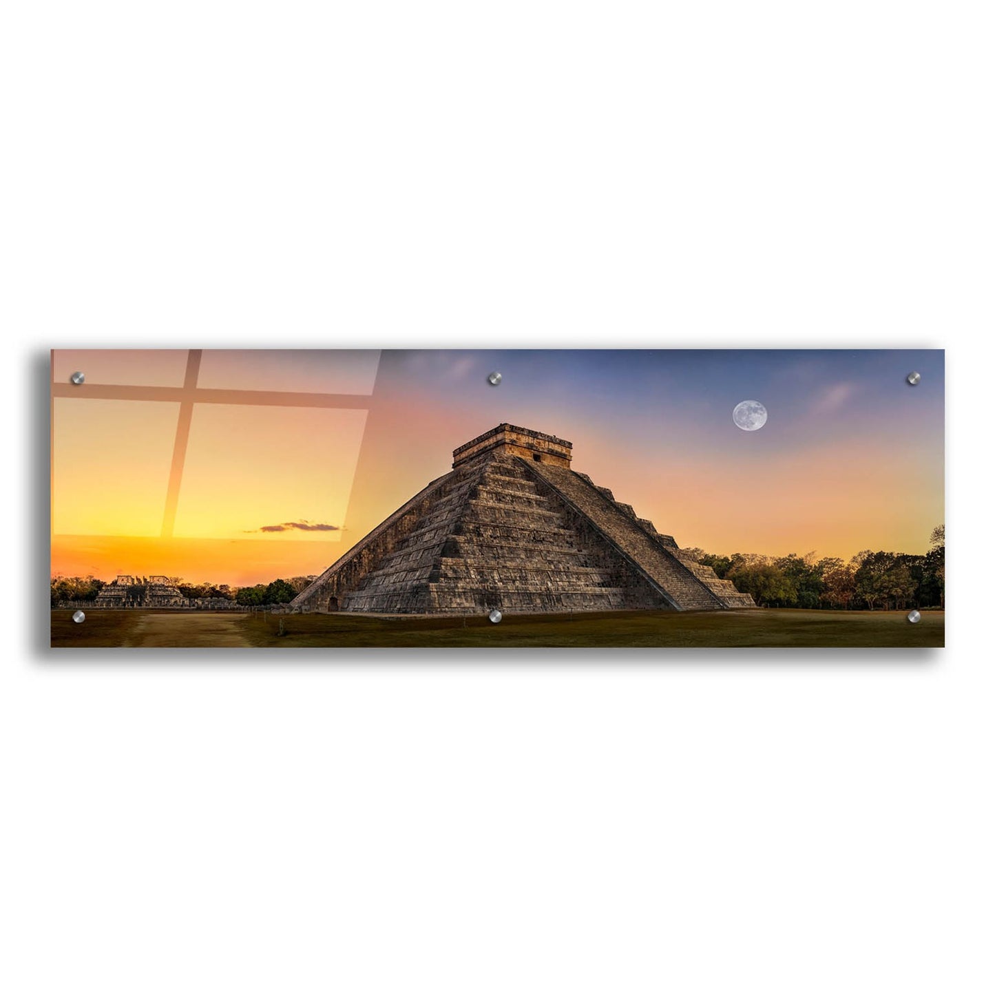 Epic Art 'Chichen Itza' by Jonathan Ross, Acrylic Glass Wall Art,36x12