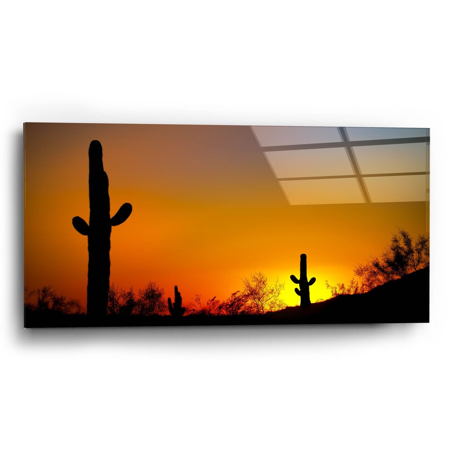 Epic Art 'Desert Sunset' by Jonathan Ross, Acrylic Glass Wall Art,24x12