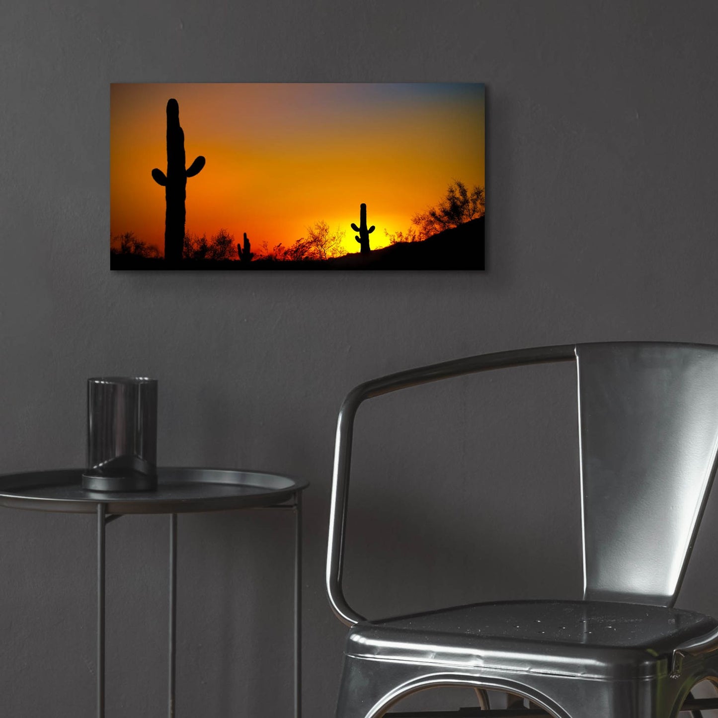 Epic Art 'Desert Sunset' by Jonathan Ross, Acrylic Glass Wall Art,24x12