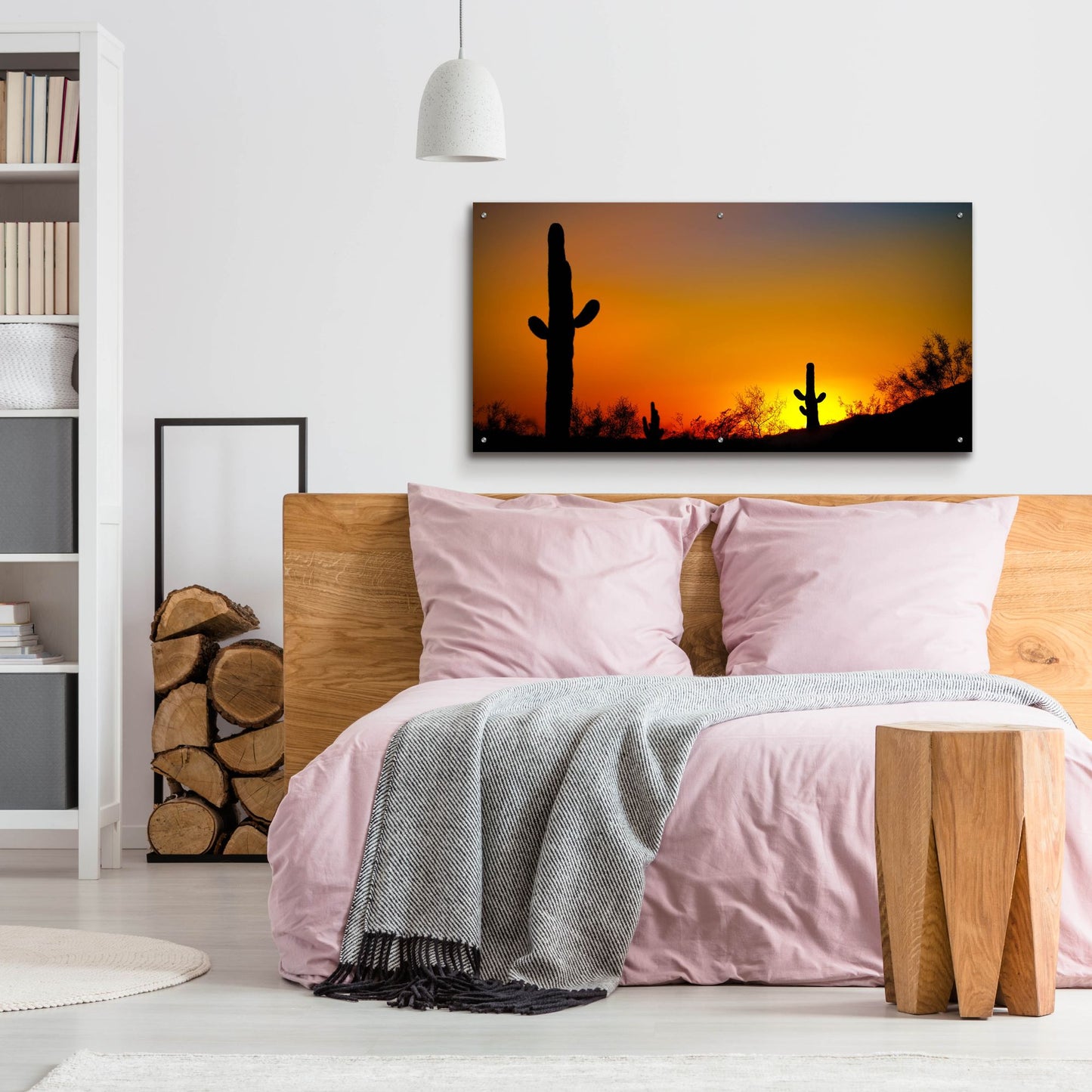 Epic Art 'Desert Sunset' by Jonathan Ross, Acrylic Glass Wall Art,48x24