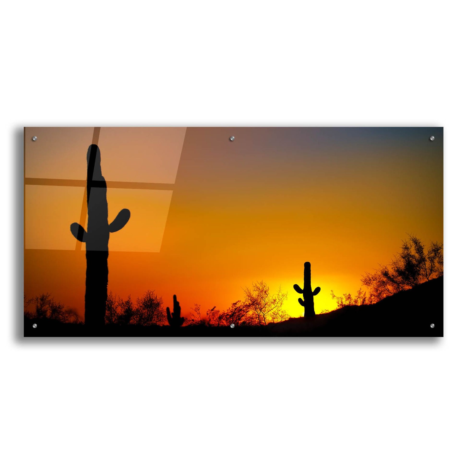 Epic Art 'Desert Sunset' by Jonathan Ross, Acrylic Glass Wall Art,48x24