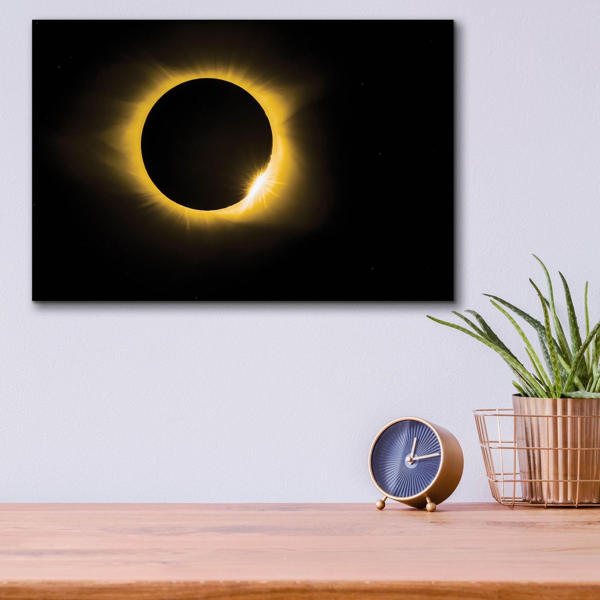 Epic Art 'Diamond Ring Eclipse' by Jonathan Ross, Acrylic Glass Wall Art,16x12