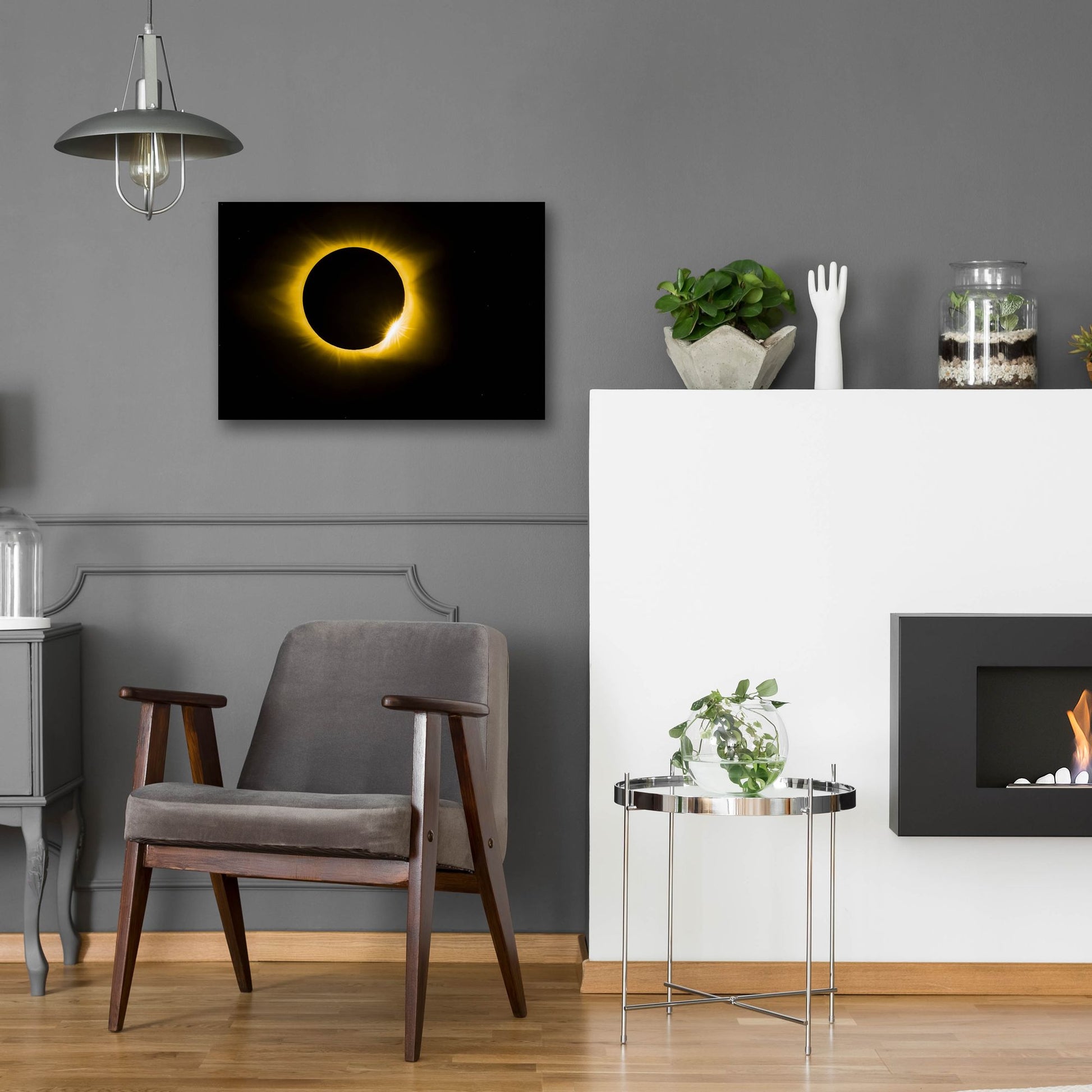 Epic Art 'Diamond Ring Eclipse' by Jonathan Ross, Acrylic Glass Wall Art,24x16