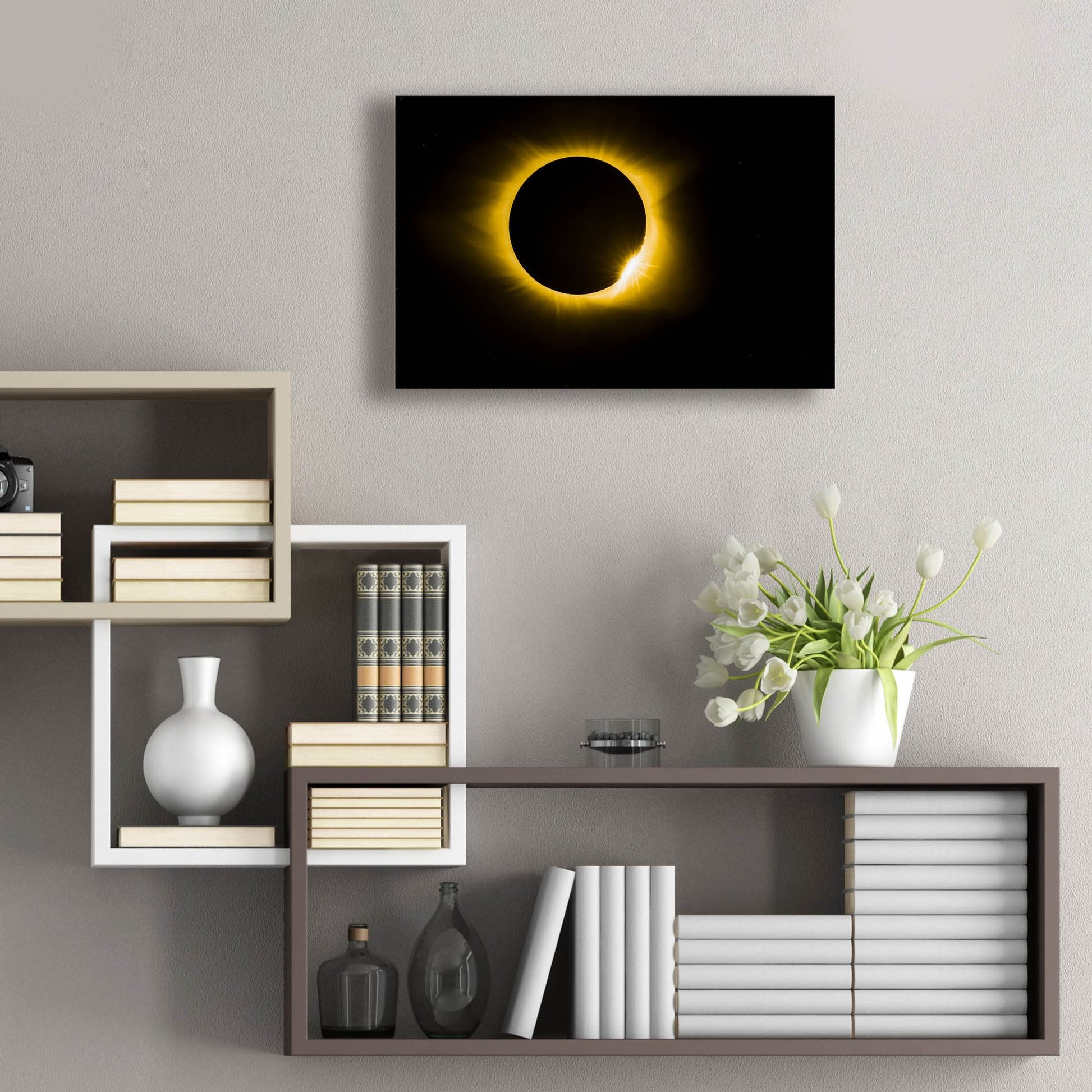 Epic Art 'Diamond Ring Eclipse' by Jonathan Ross, Acrylic Glass Wall Art,24x16