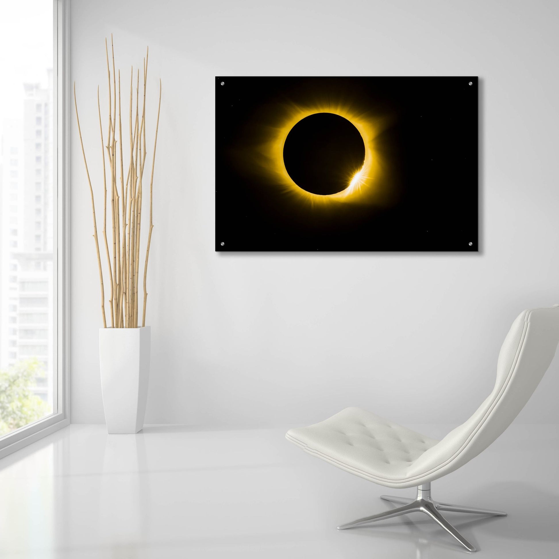 Epic Art 'Diamond Ring Eclipse' by Jonathan Ross, Acrylic Glass Wall Art,36x24