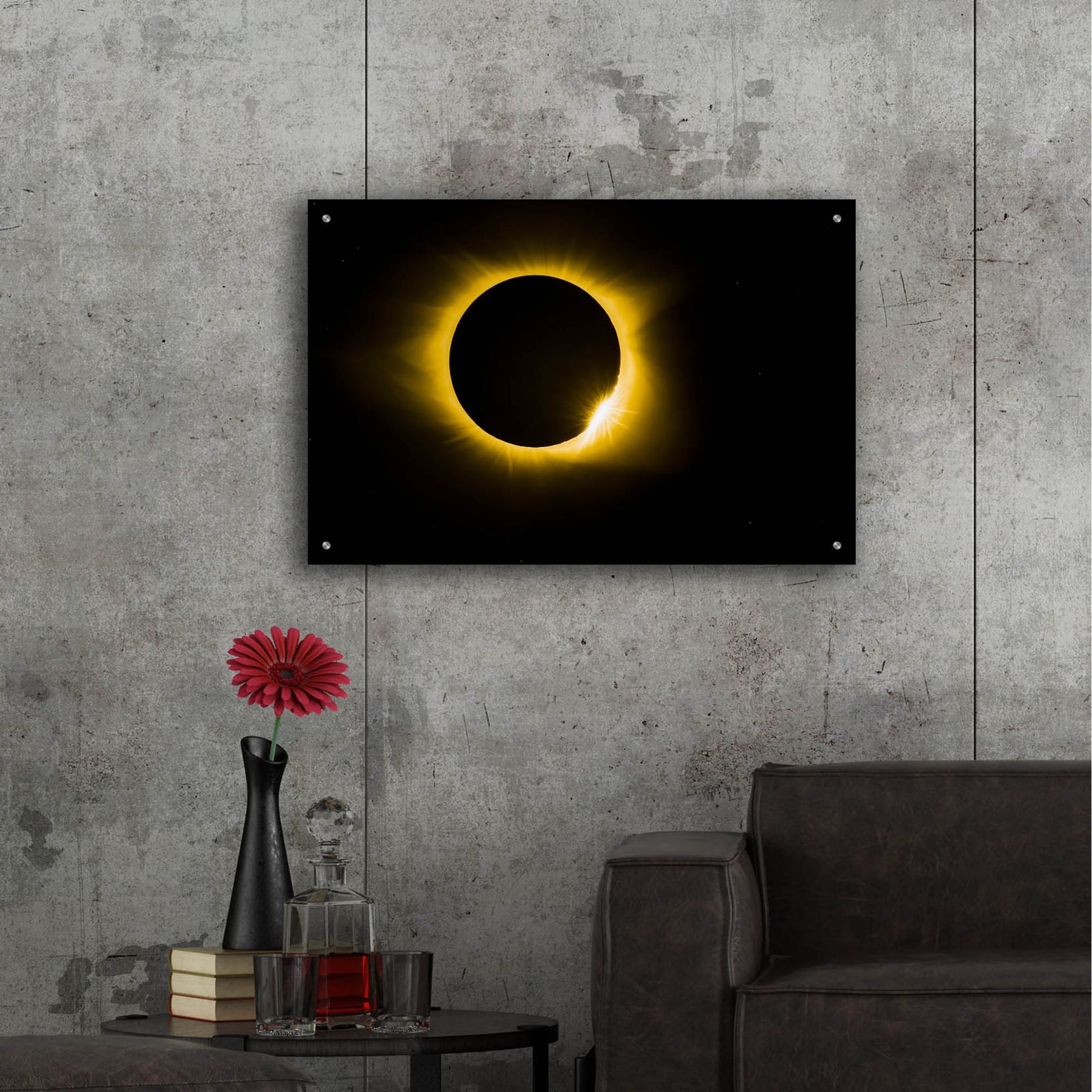 Epic Art 'Diamond Ring Eclipse' by Jonathan Ross, Acrylic Glass Wall Art,36x24