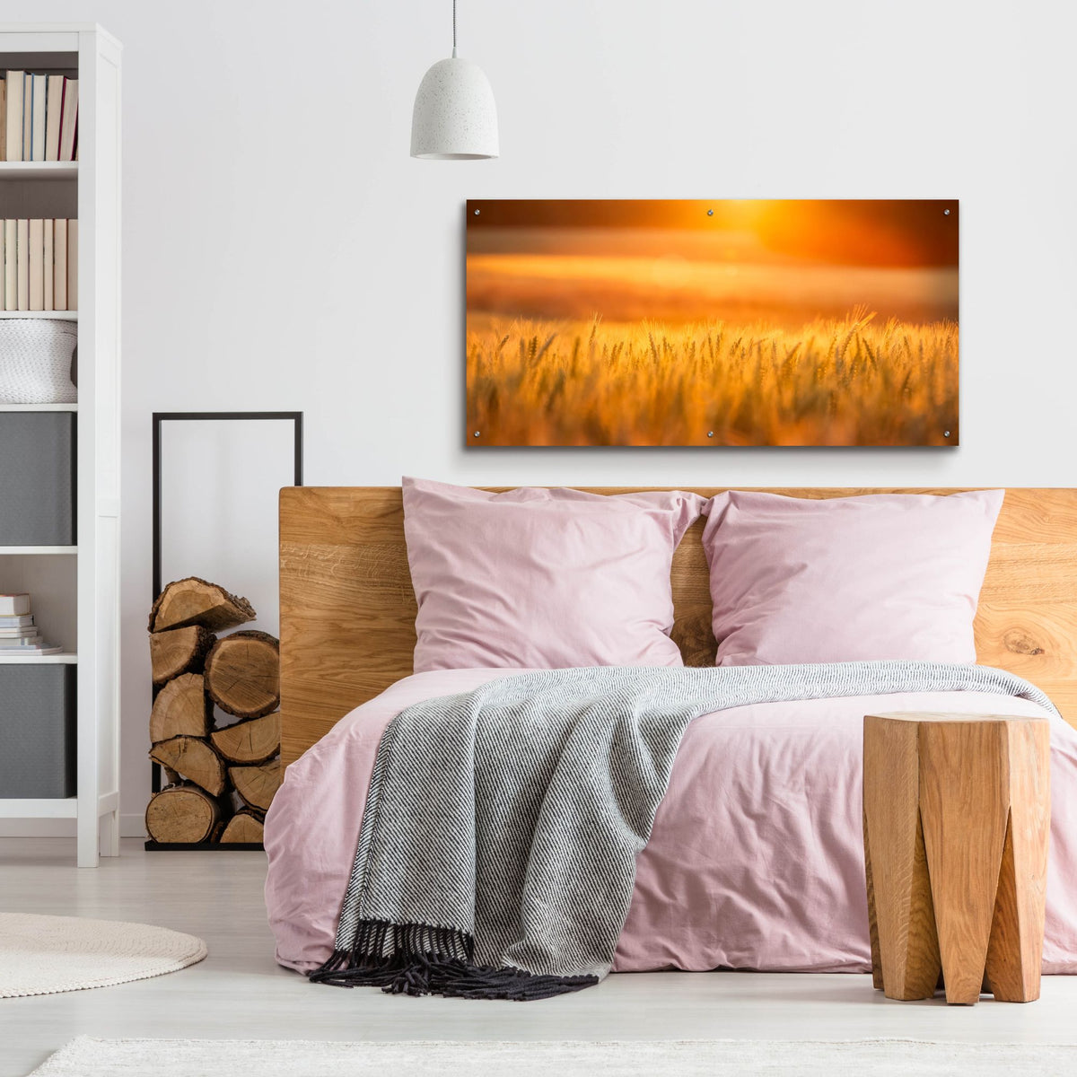 Epic Art 'Golden Wheat' by Jonathan Ross, Acrylic Glass Wall Art,48x24