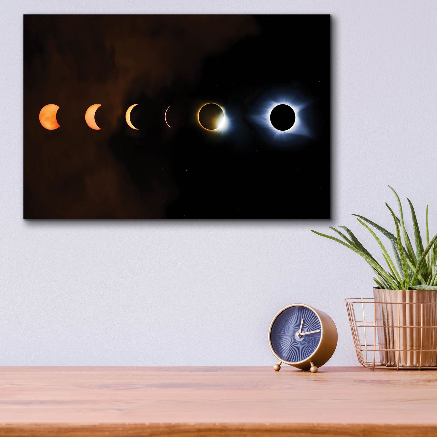 Epic Art 'Great American Eclipse' by Jonathan Ross, Acrylic Glass Wall Art,16x12