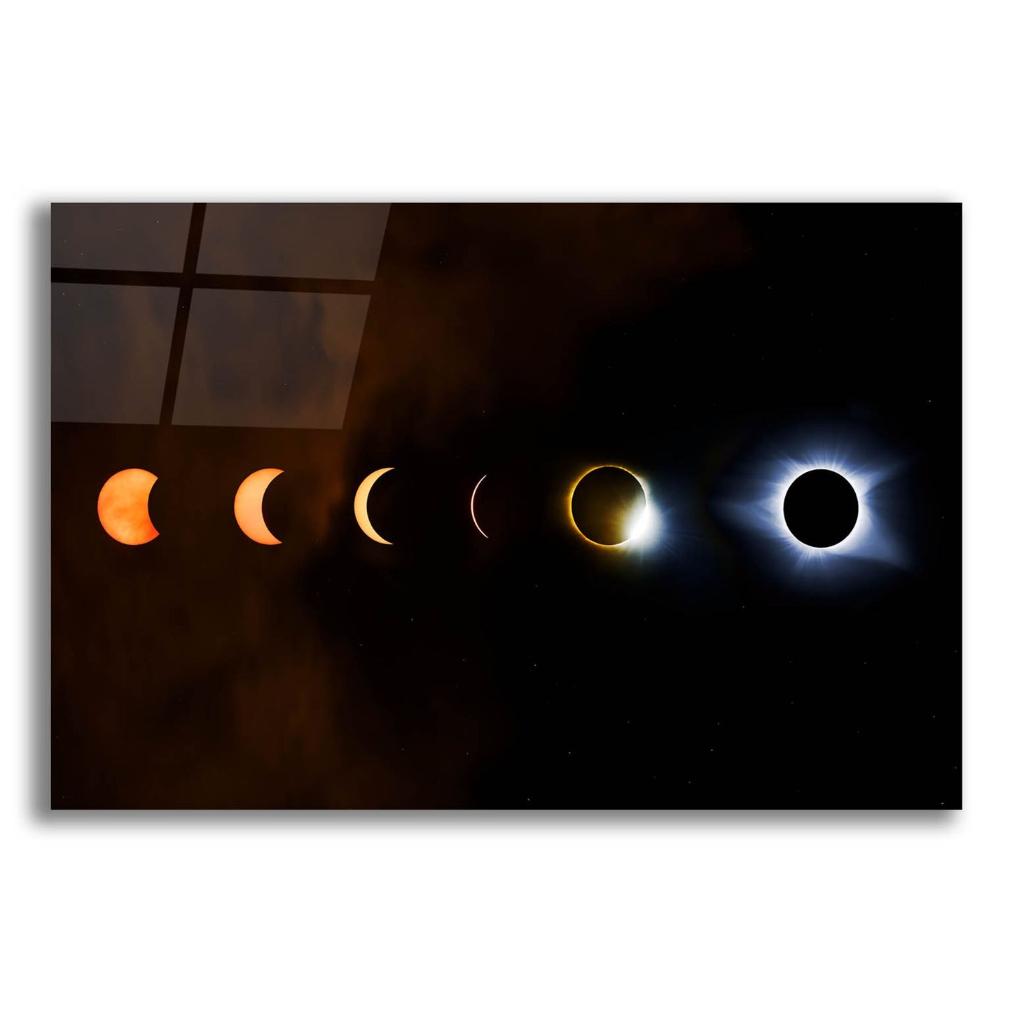 Epic Art 'Great American Eclipse' by Jonathan Ross, Acrylic Glass Wall Art,16x12