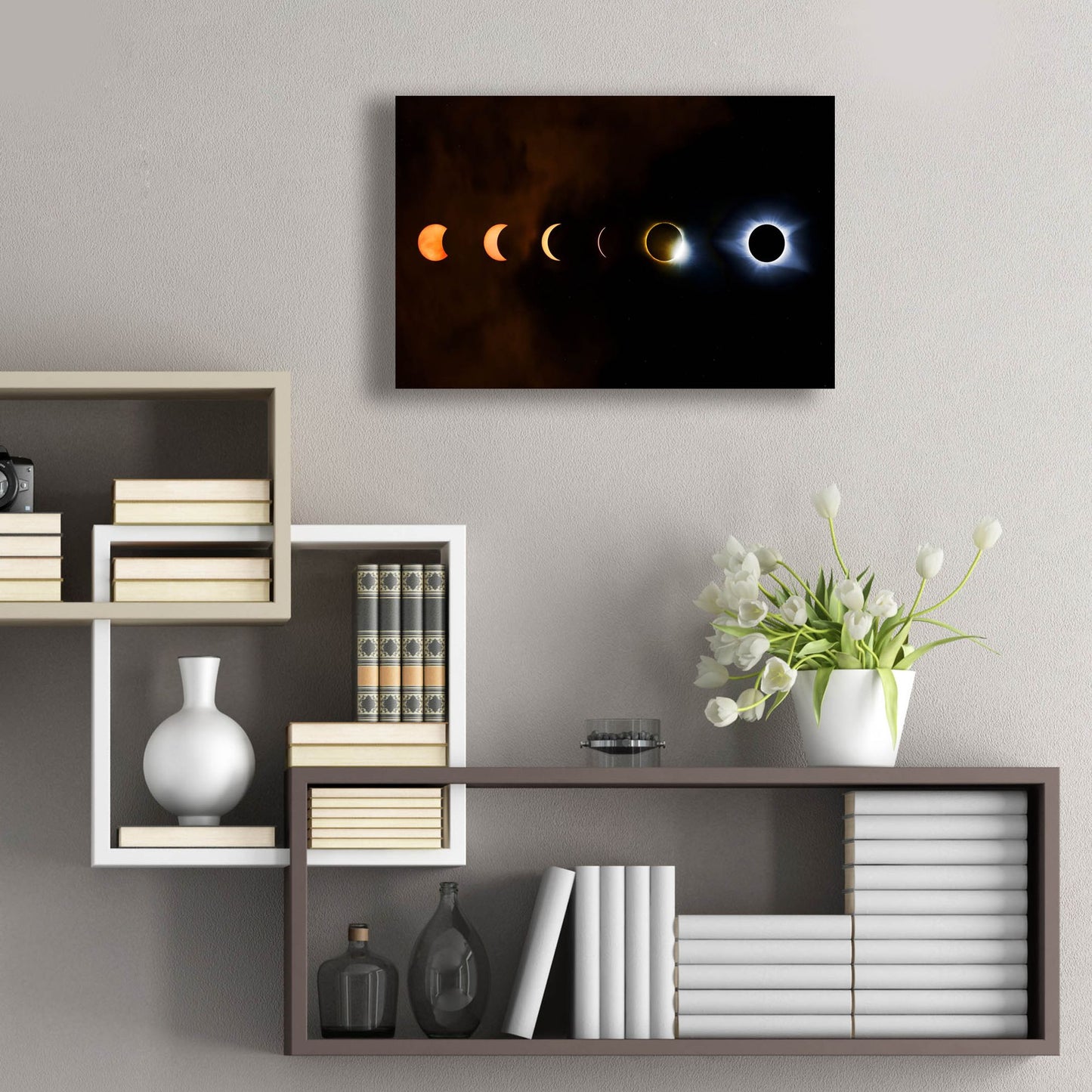 Epic Art 'Great American Eclipse' by Jonathan Ross, Acrylic Glass Wall Art,24x16