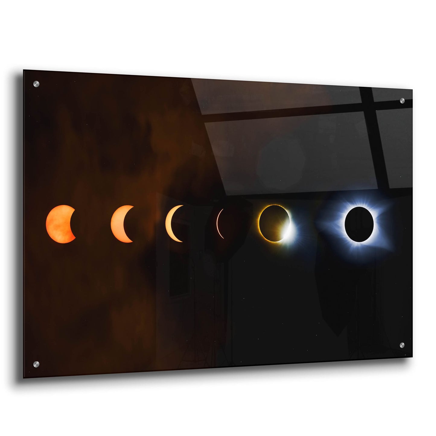 Epic Art 'Great American Eclipse' by Jonathan Ross, Acrylic Glass Wall Art,36x24