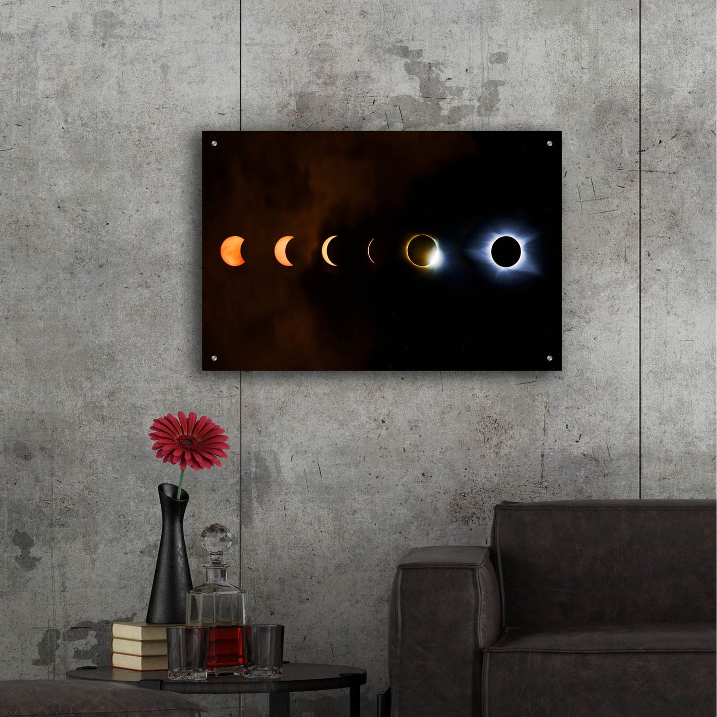 Epic Art 'Great American Eclipse' by Jonathan Ross, Acrylic Glass Wall Art,36x24