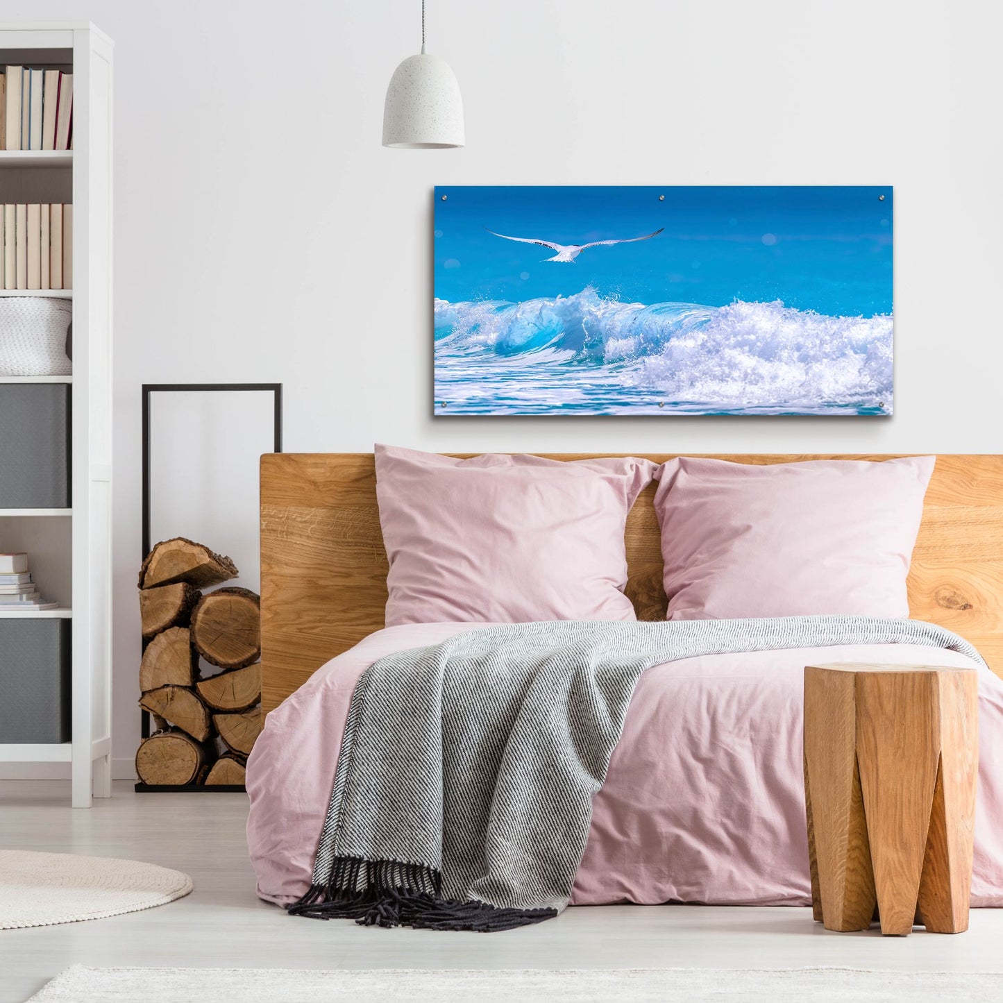 Epic Art 'Gull In The Waves' by Jonathan Ross, Acrylic Glass Wall Art,48x24