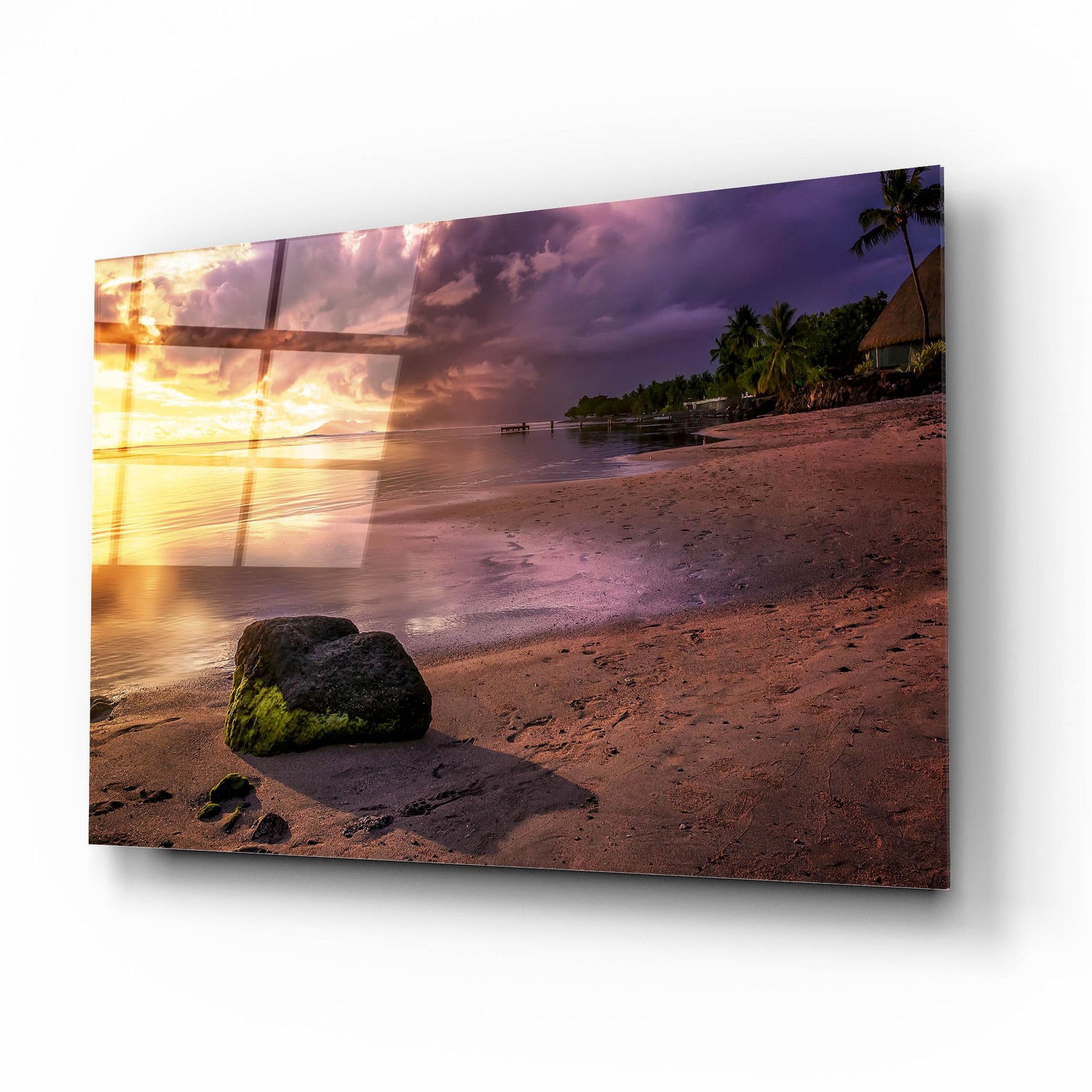 Epic Art 'Island Sunset' by Jonathan Ross, Acrylic Glass Wall Art,16x12