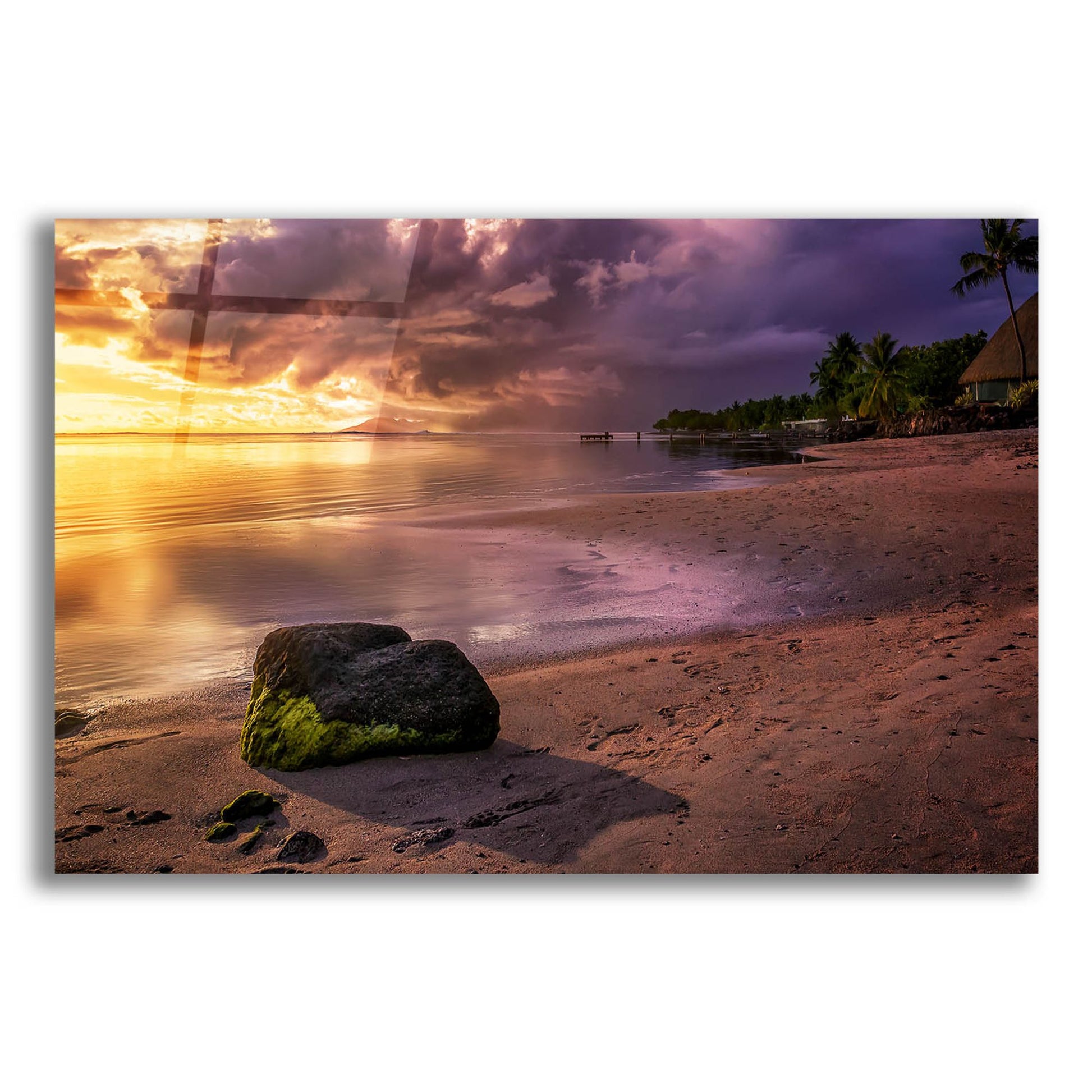 Epic Art 'Island Sunset' by Jonathan Ross, Acrylic Glass Wall Art,24x16