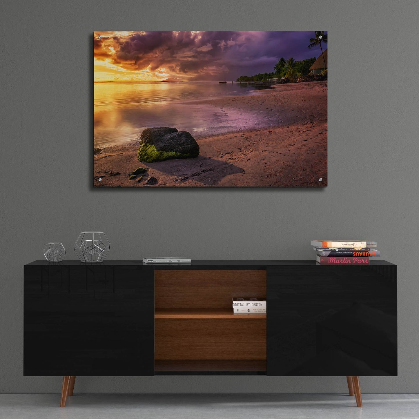 Epic Art 'Island Sunset' by Jonathan Ross, Acrylic Glass Wall Art,36x24