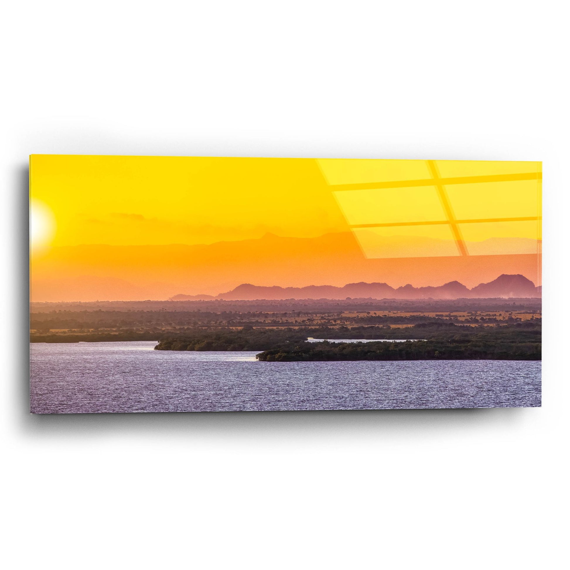 Epic Art 'Islands In The Sunset' by Jonathan Ross, Acrylic Glass Wall Art,24x12