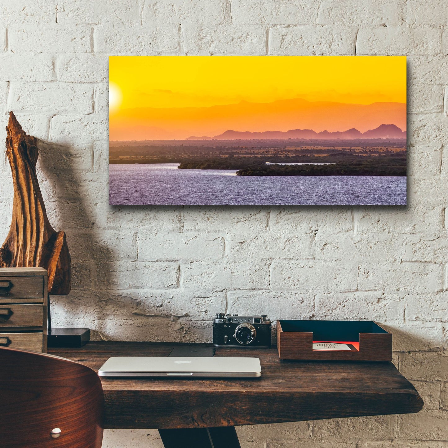 Epic Art 'Islands In The Sunset' by Jonathan Ross, Acrylic Glass Wall Art,24x12