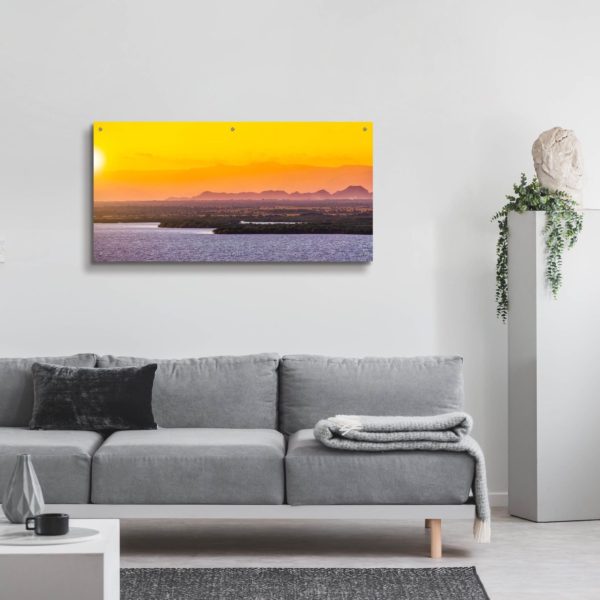 Epic Art 'Islands In The Sunset' by Jonathan Ross, Acrylic Glass Wall Art,48x24