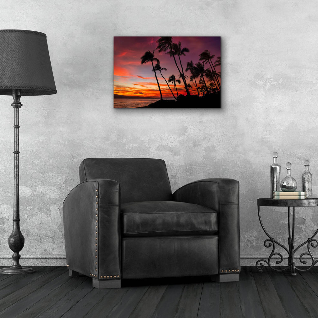 Epic Art 'Maui Sunset' by Jonathan Ross, Acrylic Glass Wall Art,24x16