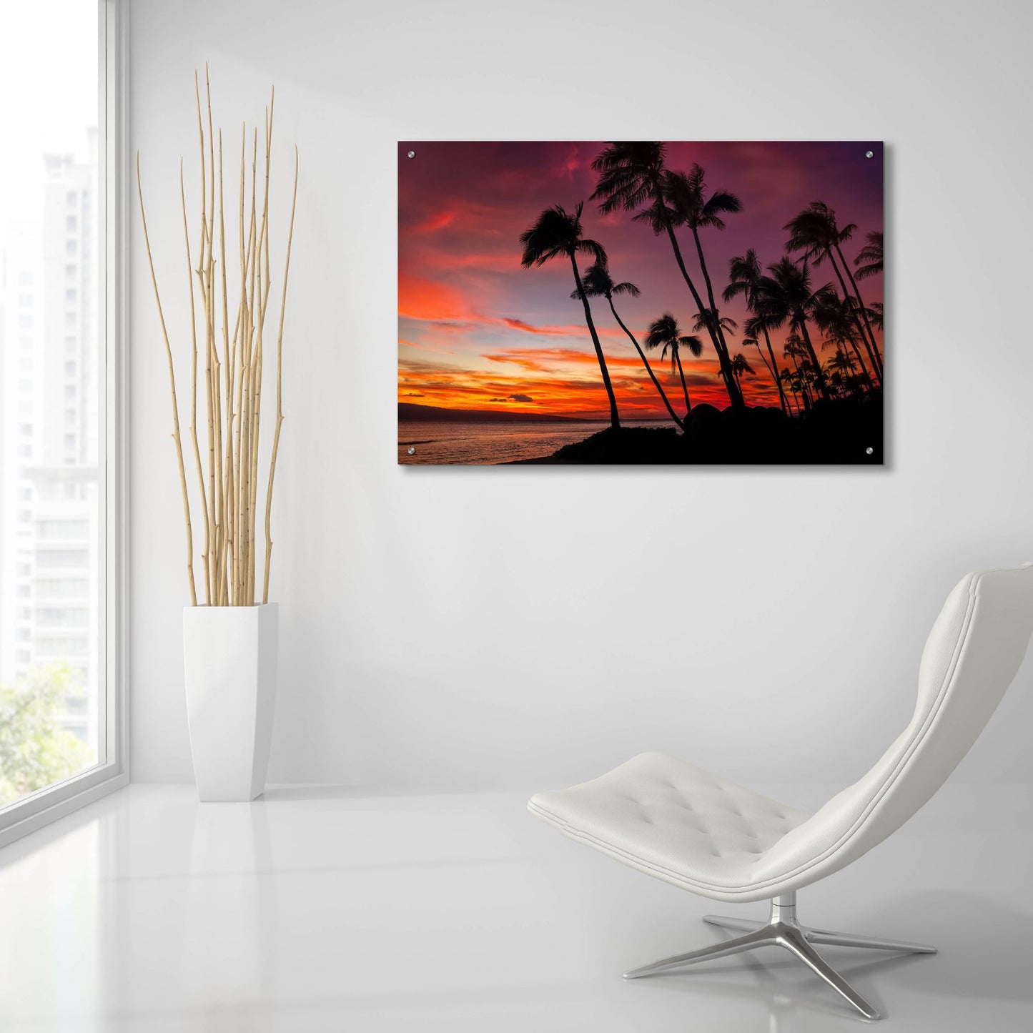 Epic Art 'Maui Sunset' by Jonathan Ross, Acrylic Glass Wall Art,36x24