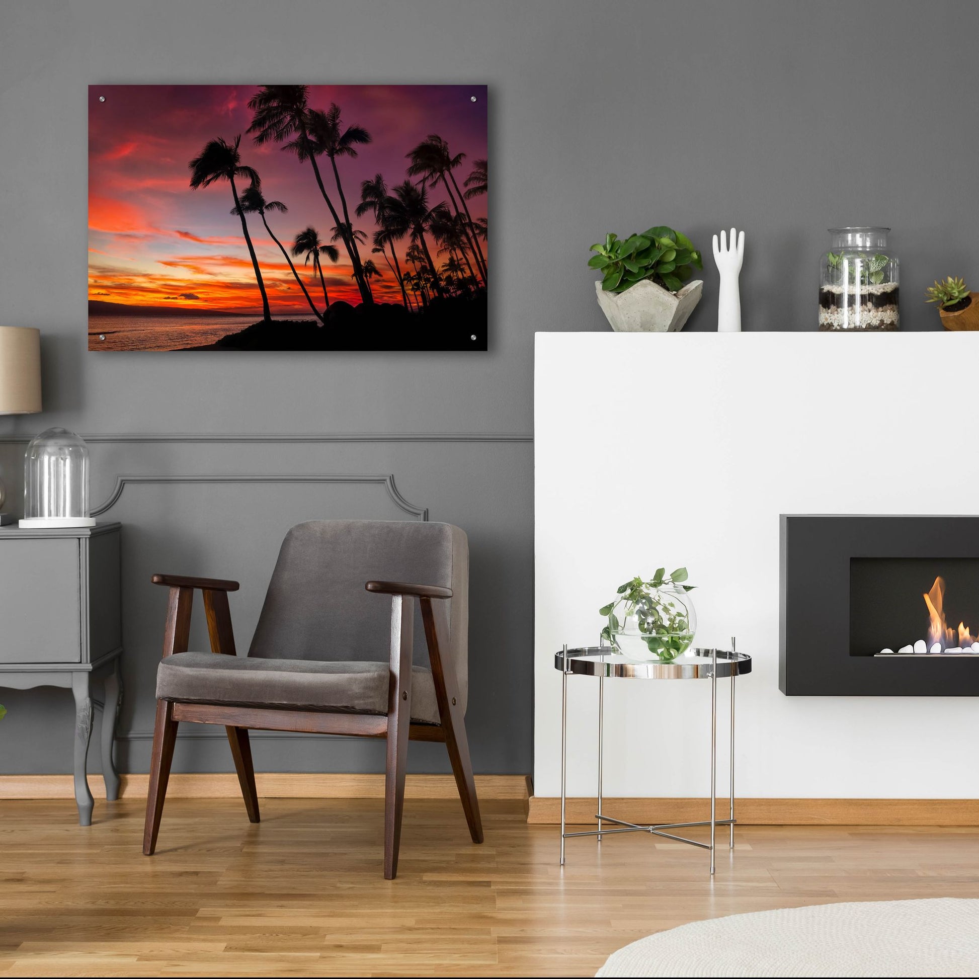 Epic Art 'Maui Sunset' by Jonathan Ross, Acrylic Glass Wall Art,36x24