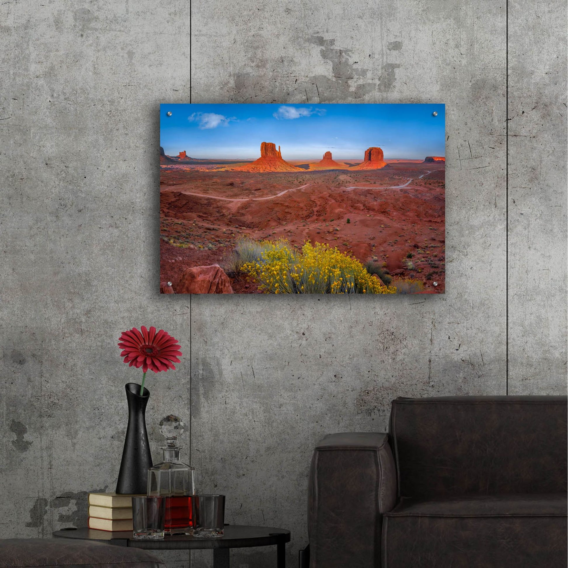 Epic Art 'Monument Valley' by Jonathan Ross, Acrylic Glass Wall Art,36x24