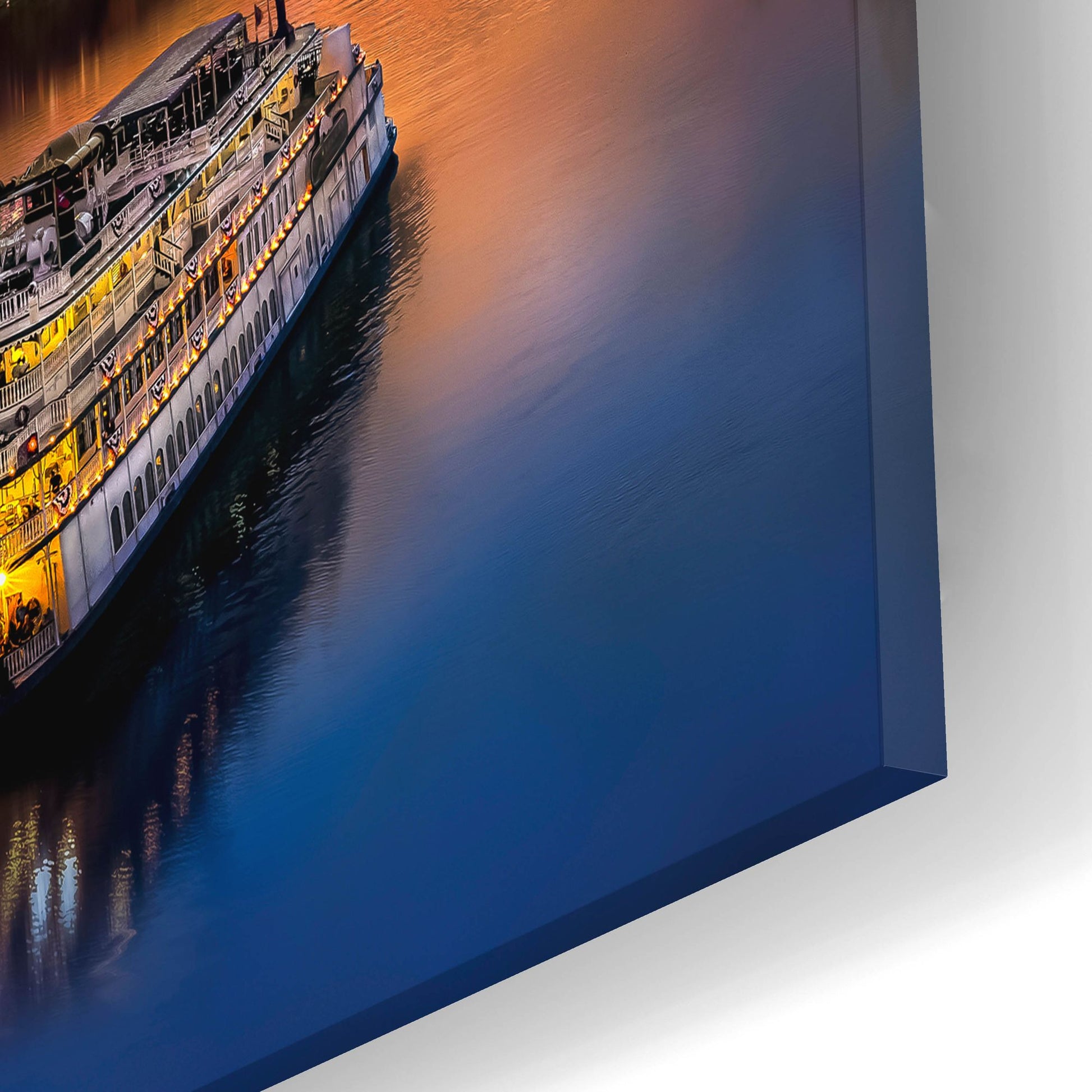 Epic Art 'Moon Over Nashville' by Jonathan Ross, Acrylic Glass Wall Art,24x12