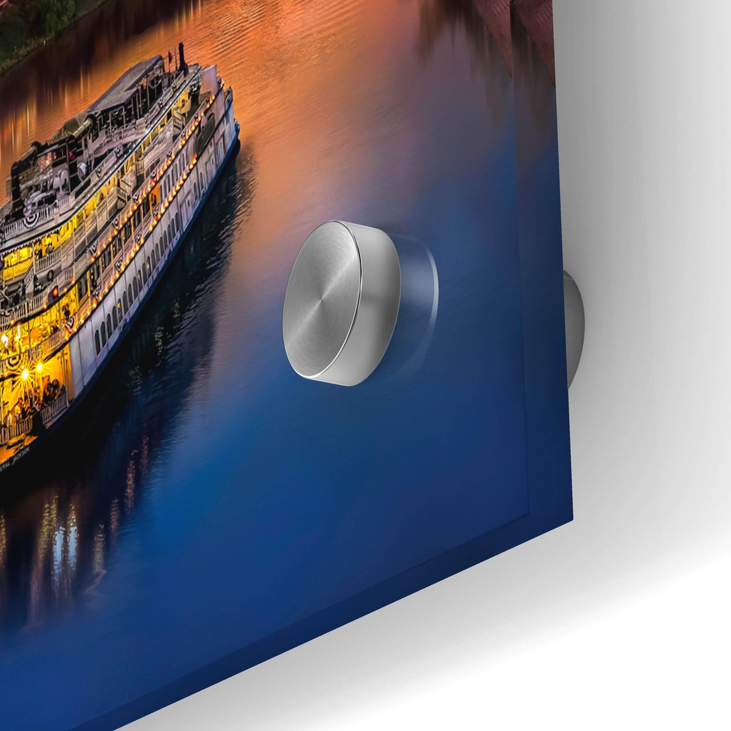 Epic Art 'Moon Over Nashville' by Jonathan Ross, Acrylic Glass Wall Art,48x24