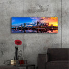 Epic Art 'Nashvile After The Storm' by Jonathan Ross, Acrylic Glass Wall Art,48x16