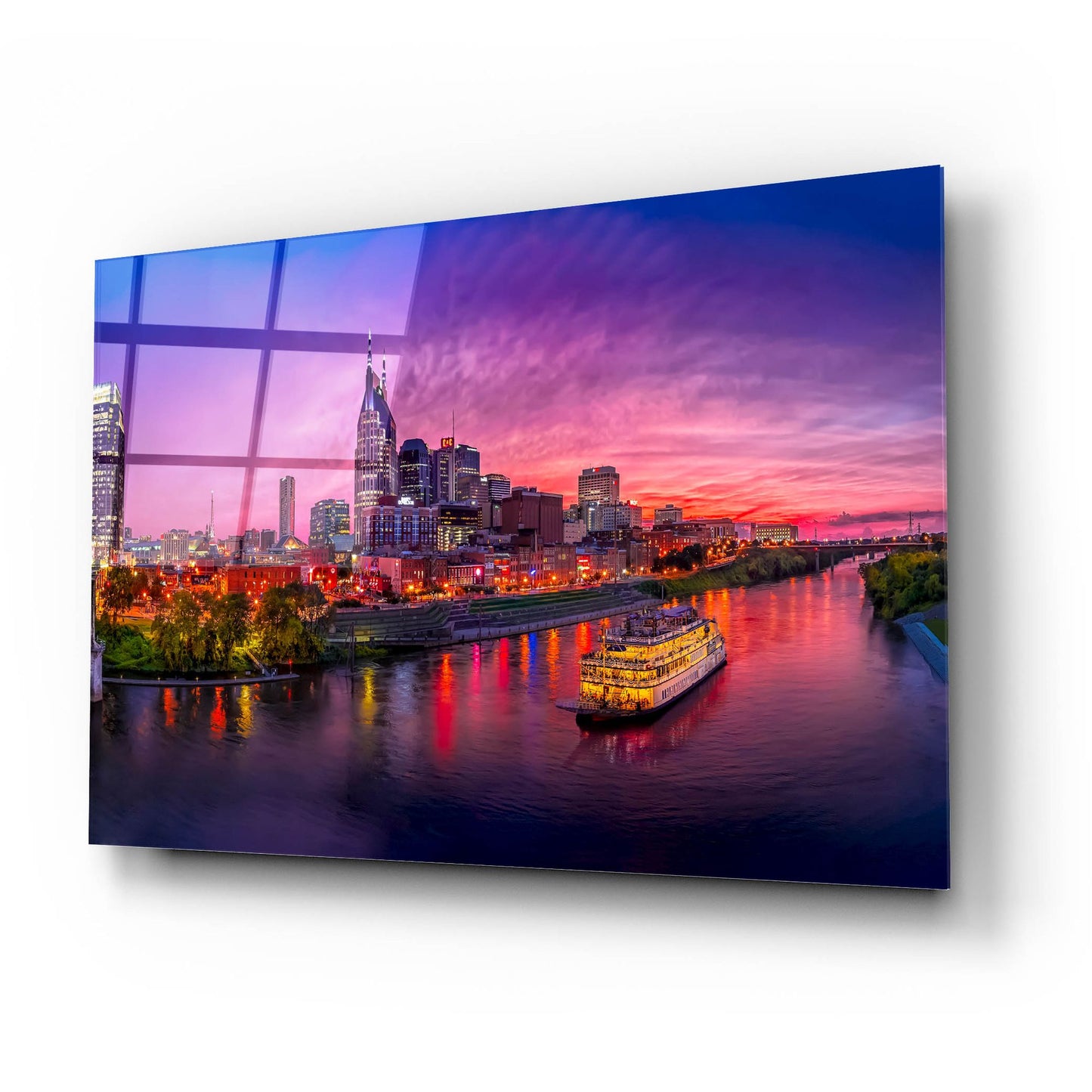 Epic Art 'Nashvile Glow' by Jonathan Ross, Acrylic Glass Wall Art,24x16