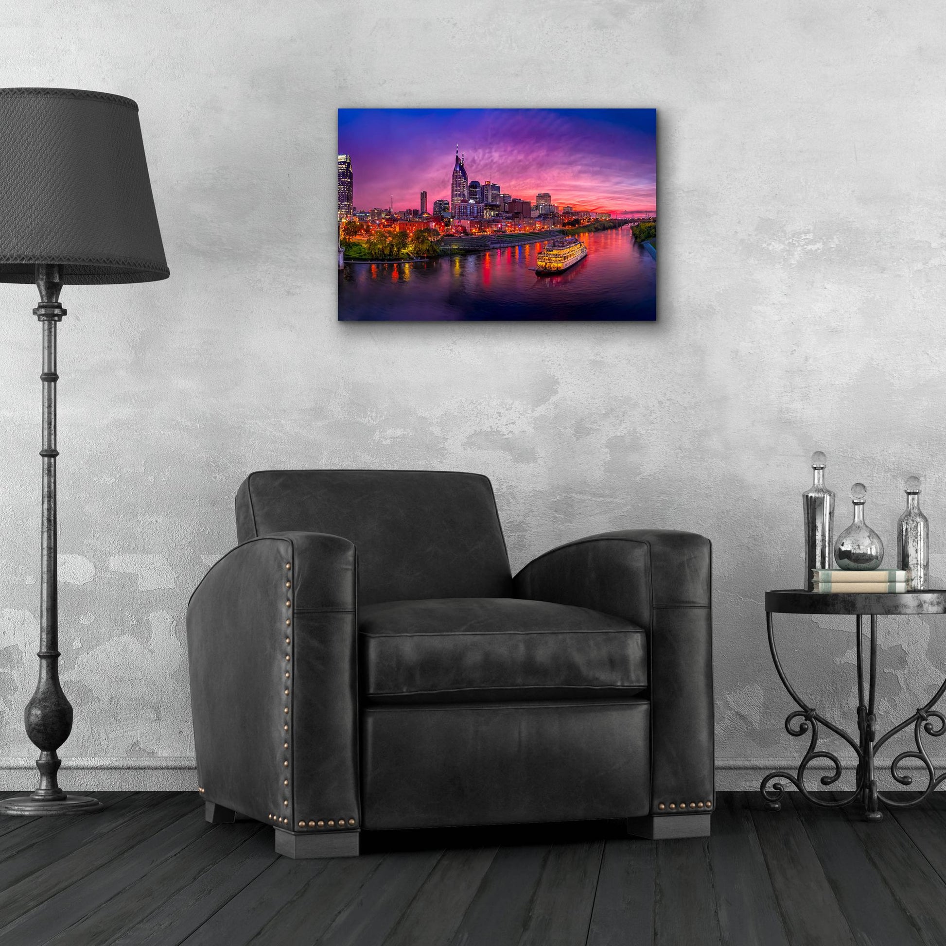 Epic Art 'Nashvile Glow' by Jonathan Ross, Acrylic Glass Wall Art,24x16